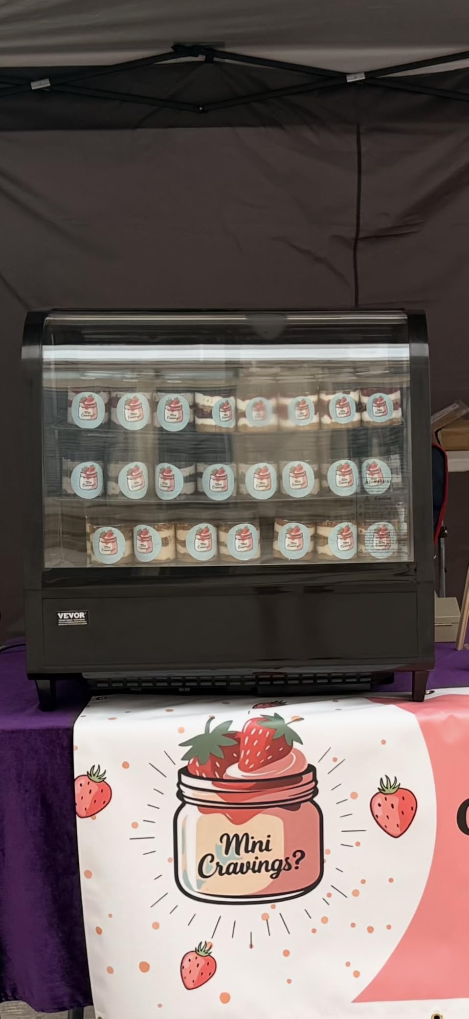 VEVOR Deli Case, 32 Cu.Ft./901L Large Pastry Display Case, 4-Tier Commercial Display Refrigerator with LED Lighting, Downdraft Cooling, Movable with Casters, for Bakery customer photo 2