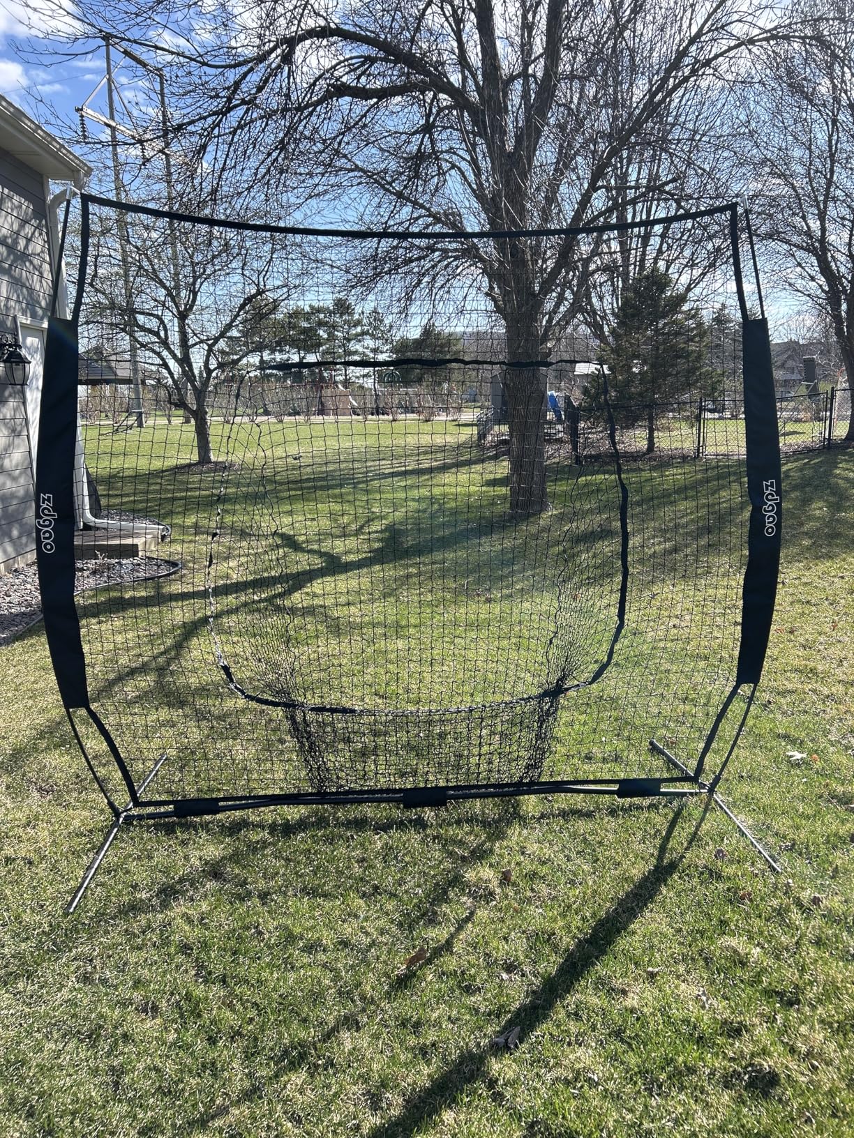 7x7ft Baseball Softball Practice Net- Portable Baseball Net for Batting, Hitting, Pitching Come with Carry Bag, Training for Players of Any Skill Level - Easy Assembly customer photo 2