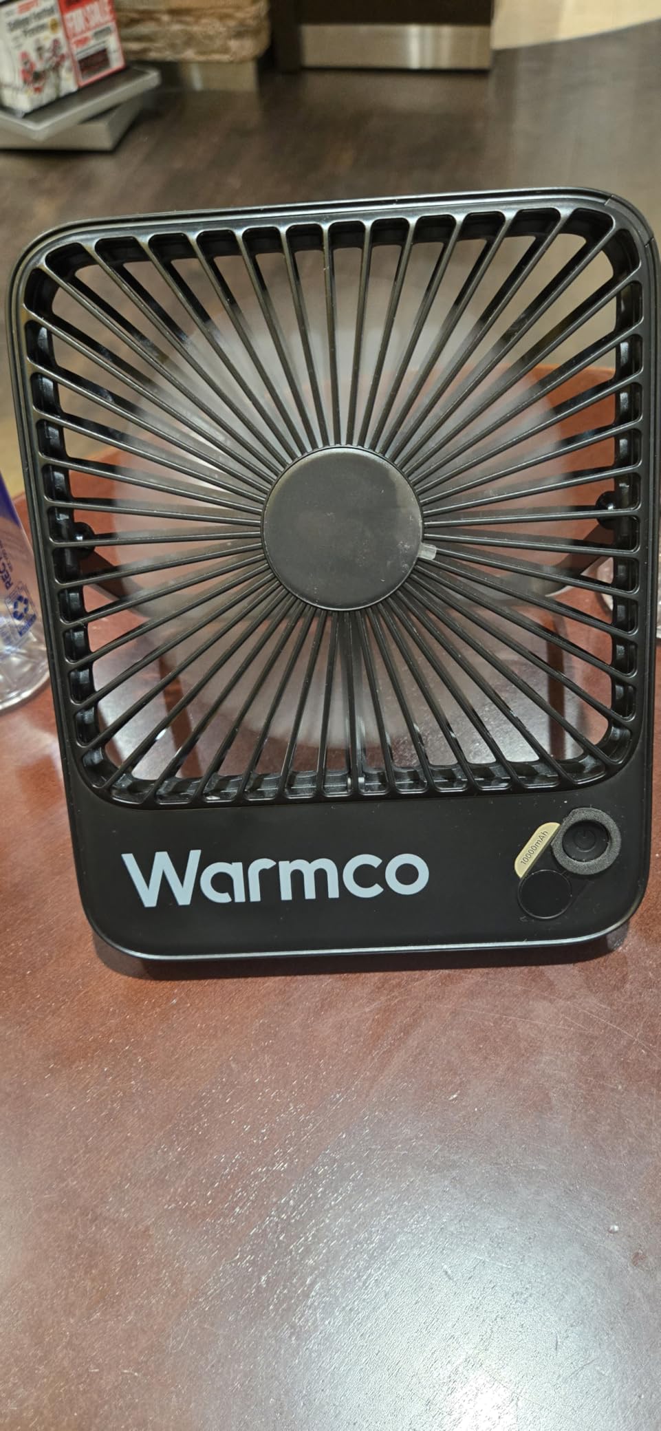 Warmco 10000mAh Portable Travel Fan 7-inch, Up to 24H Runtime, Ultra-thin Quiet Rechargeable Battery Powered Desk Fan with Digital Display for Camping, Office, Bedroom, Cruise Essentials customer photo 1