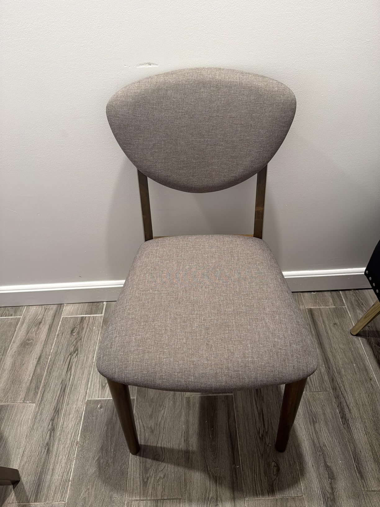 Best Choice Products Dining Chairs Set of 2, Mid-Century Modern Upholstered Wood, Armless w/Seat Cushion, Padded Backrest - Walnut/Olive customer photo 1
