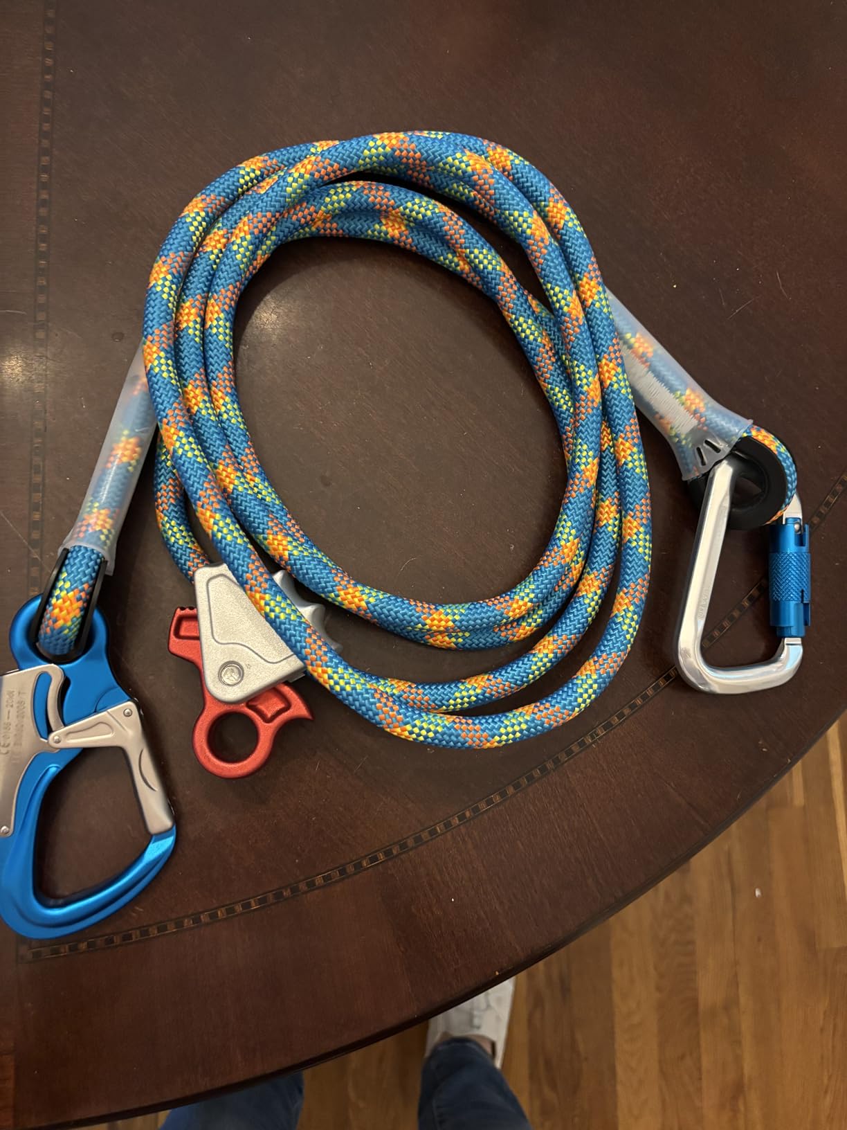 Flip Line Kit 11FT Polyester Lanyard Kit with Triple Lock Carabiner Adjuster, Steel Swivel Snap, Adjustable Positioning Rope for Fall Protection, Arborist, Tree Climbers customer photo 2