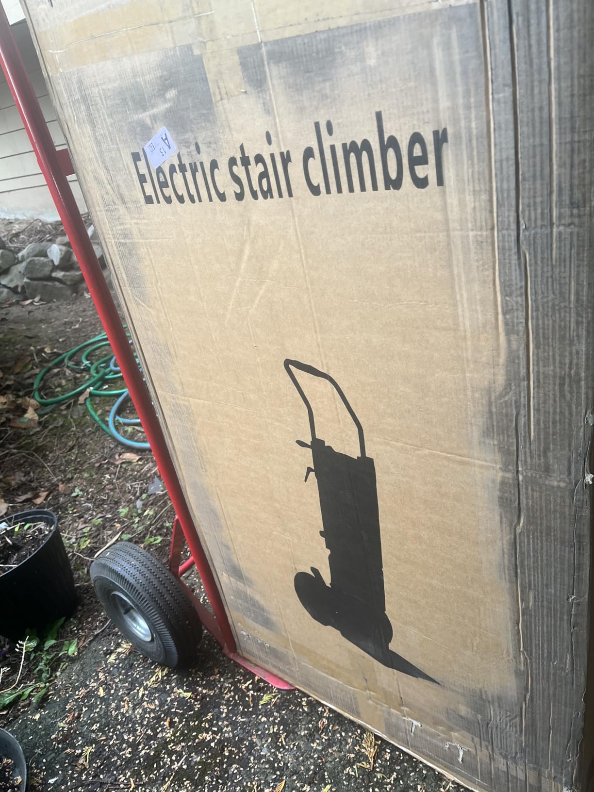 Electric Stair Climbing Dolly, Heavy Duty Cart 880lbs Capacity 1200W Motorized Hand Truck with Foldable Design for Moving Furniture Fridge Appliance (Black) customer photo 1
