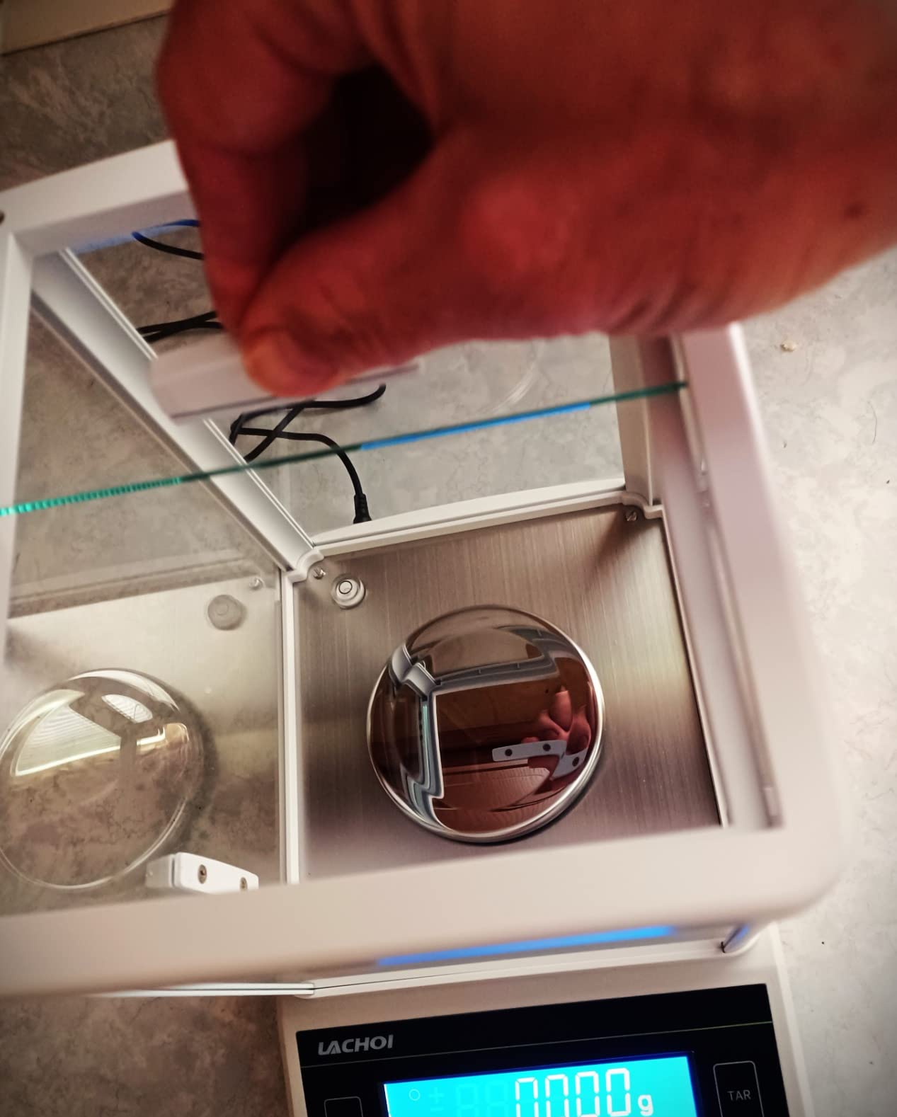 Lab Analytical Balance 500g×0.001g Accuracy Digital Lab Scale Laboratory Analytical Balance with Windshield Jewelry Scale RS232 Interface (0.001g*500g) customer photo 2
