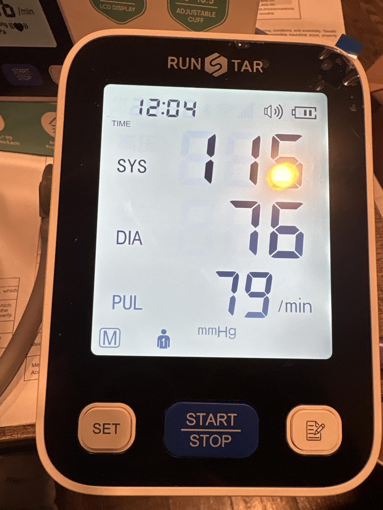 RunStar Upper Arm Blood Pressure Monitor with Wide Range Cuff (8.6''-16.5'') for Home Use FSA&HSA Eligible, Automatic Digital BP Machine with Storage Bag, 2x99 Reading Memory customer photo 1