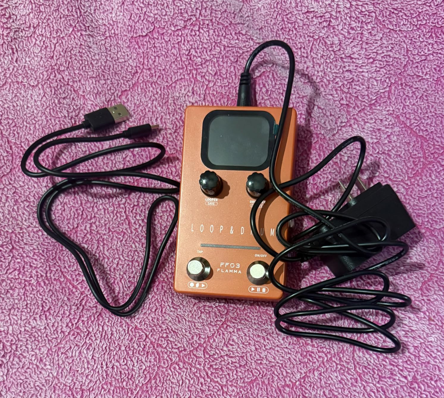 FLAMMA Looper Guitar Pedal, FF01 Looper Pedal with 40 Slots 160 Mins Looping Time, Stereo Guitar Loop Pedals with Screen for Electric Guitar/Bass, Fade Out, USB Data Management customer photo 1