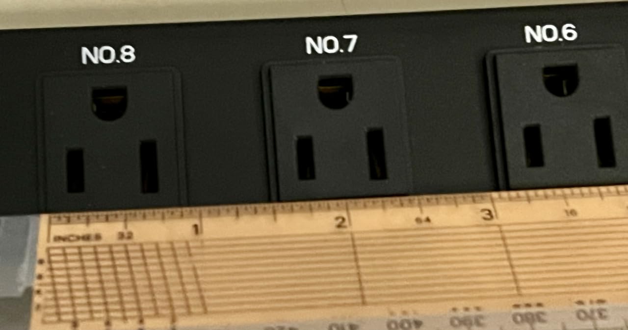 HHSOET 1U Rack Mount Surge Protection, 8 Outlet PDU Power Strip, Metal Mountable Outlet Strip with Switch, 1200J, 6ft Power Cord customer photo 2