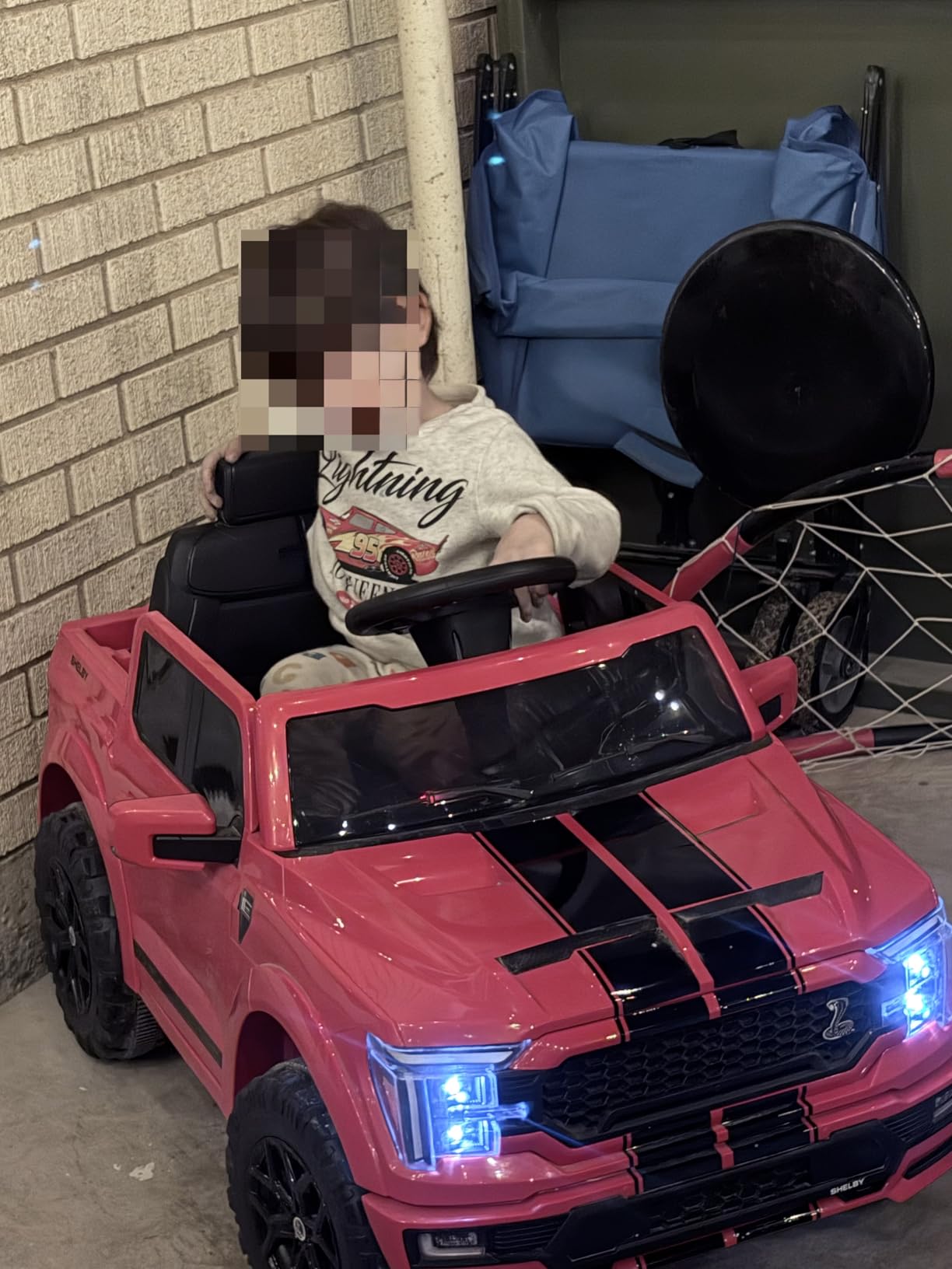 Hikiddo Licensed Ford Shelby F-150 24V Kids Ride on Toy, Electric Car for Kids with Remote Control, 400W Motors - Black customer photo 1