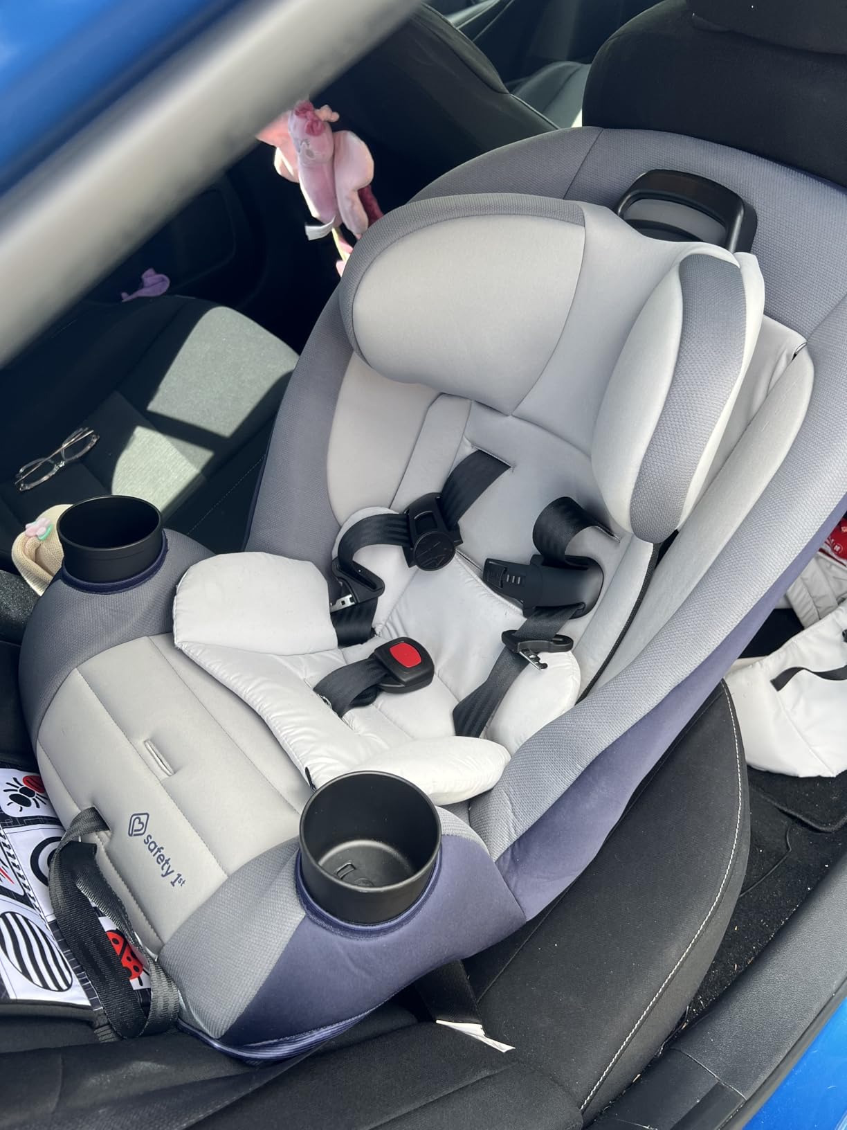 Safety 1st Ellaris 3-in-1 Convertible Car Seat, Slim Fit Design, Rear & Forward-Facing, 5-Position Headrest, Travel-Friendly with Machine-Washable Seat Pad, London Blue customer photo 2