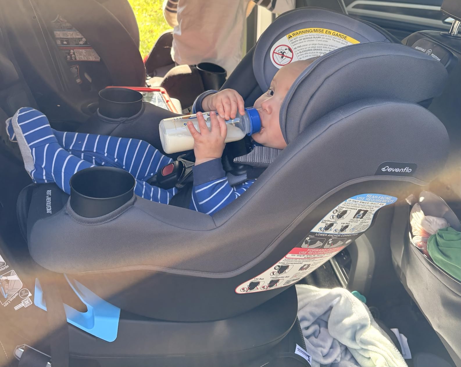 Evenflo REO by Revolve360 Rotating 2-in-1 Convertible Car Seat - 360 Degrees, Infant to Toddler (Lenox) customer photo 2