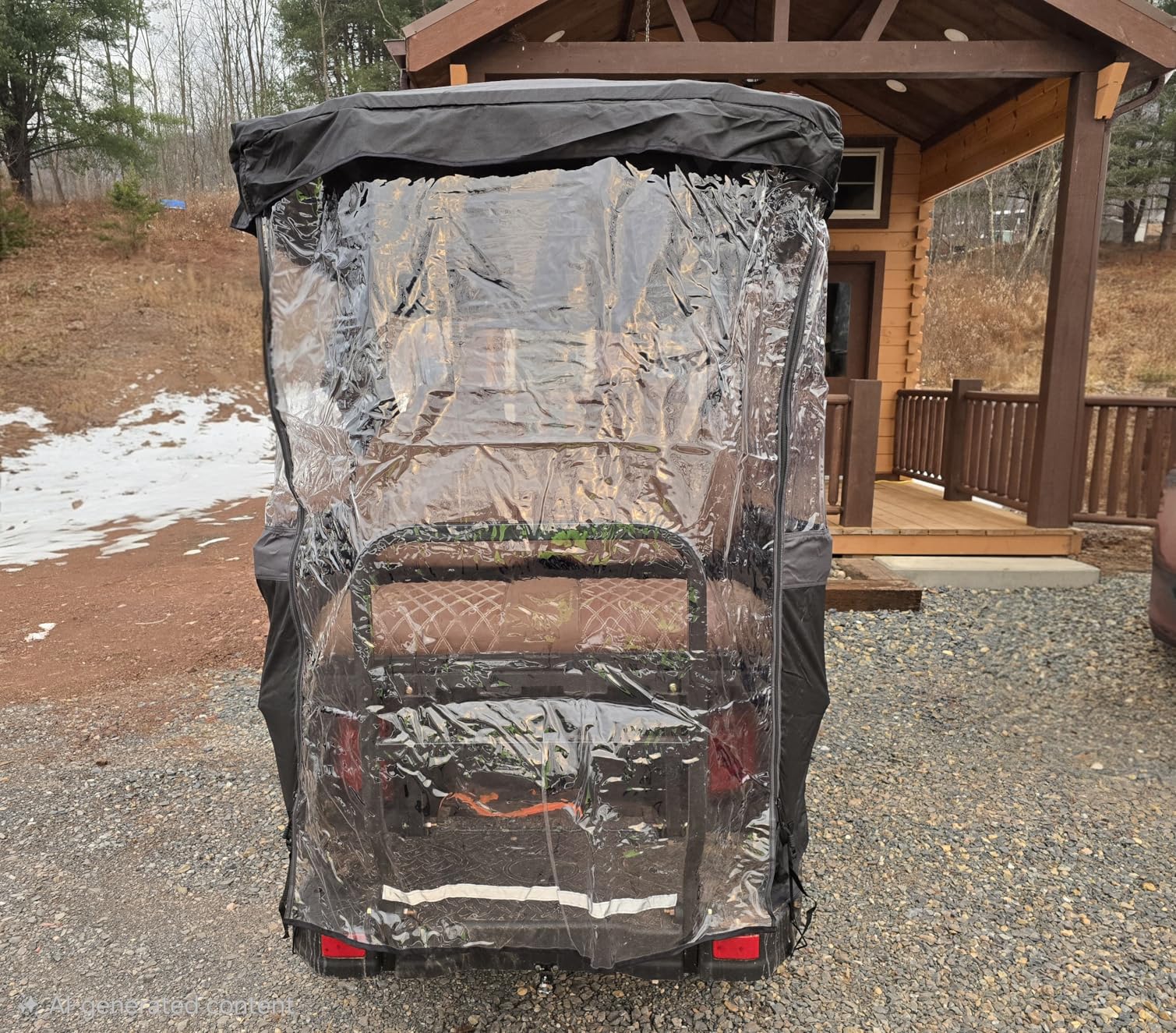 KEMIMOTO Golf Cart Enclosure, 4&6&8 Passenger Golf Cart Rain Cover, 600D Waterproof Driving Enclosure with Clear Windshield for Extended Roof Cart customer photo 2