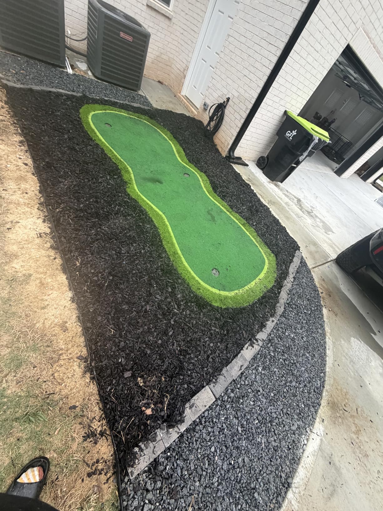 Golf Putting Green Mat, Professional Large Putting Mat with Movable Cup/Slope Pad for Indoor & Outdoor customer photo 1