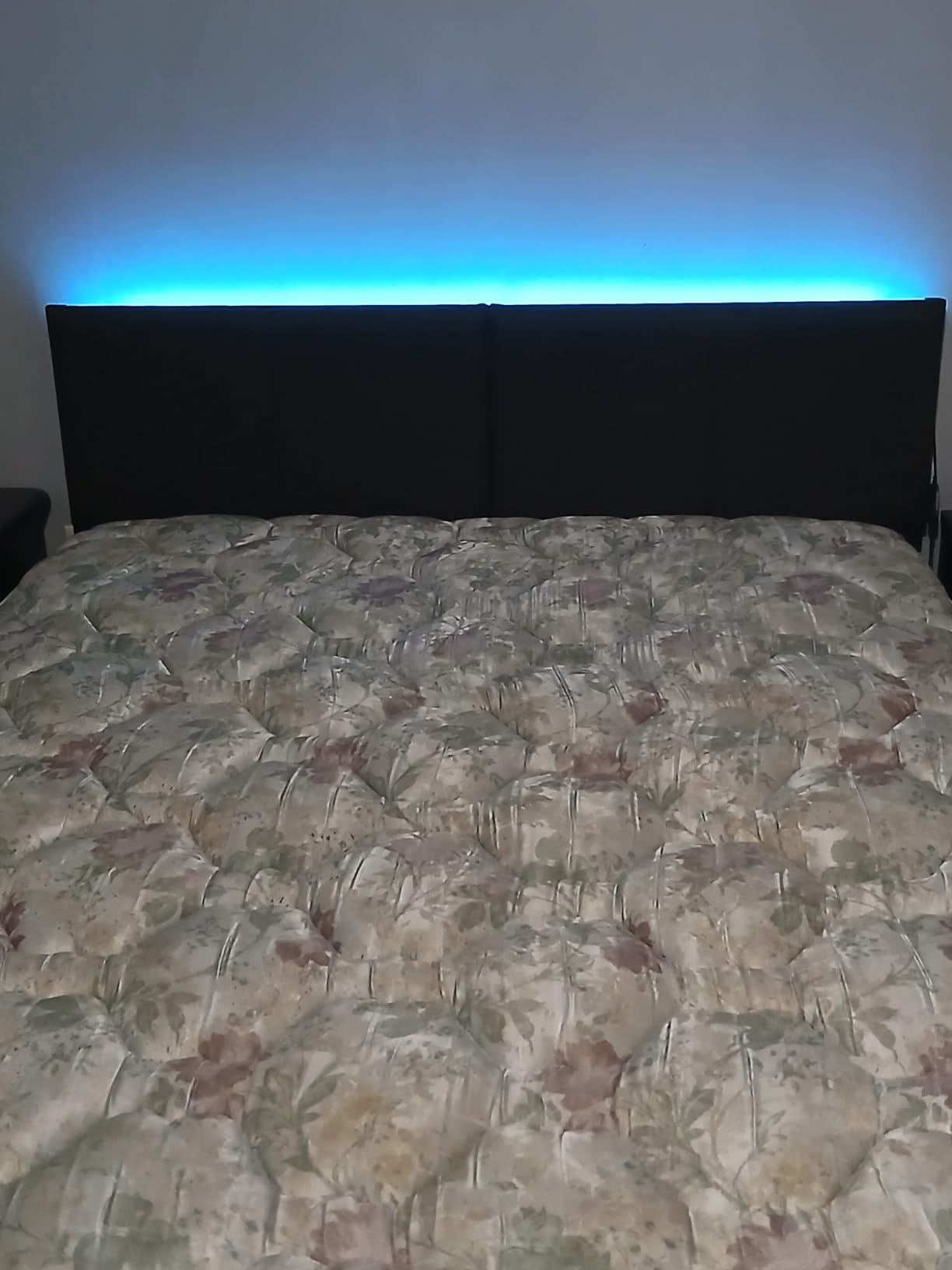 Furnulem Full Size Bed Frame with Headboard, Upholstered Full Bed Frame with LED Light, USB Charging Station, Platform Bedframe with 2 Fabric Underbed Storage Drawers, No Spring Box Needed customer photo 2