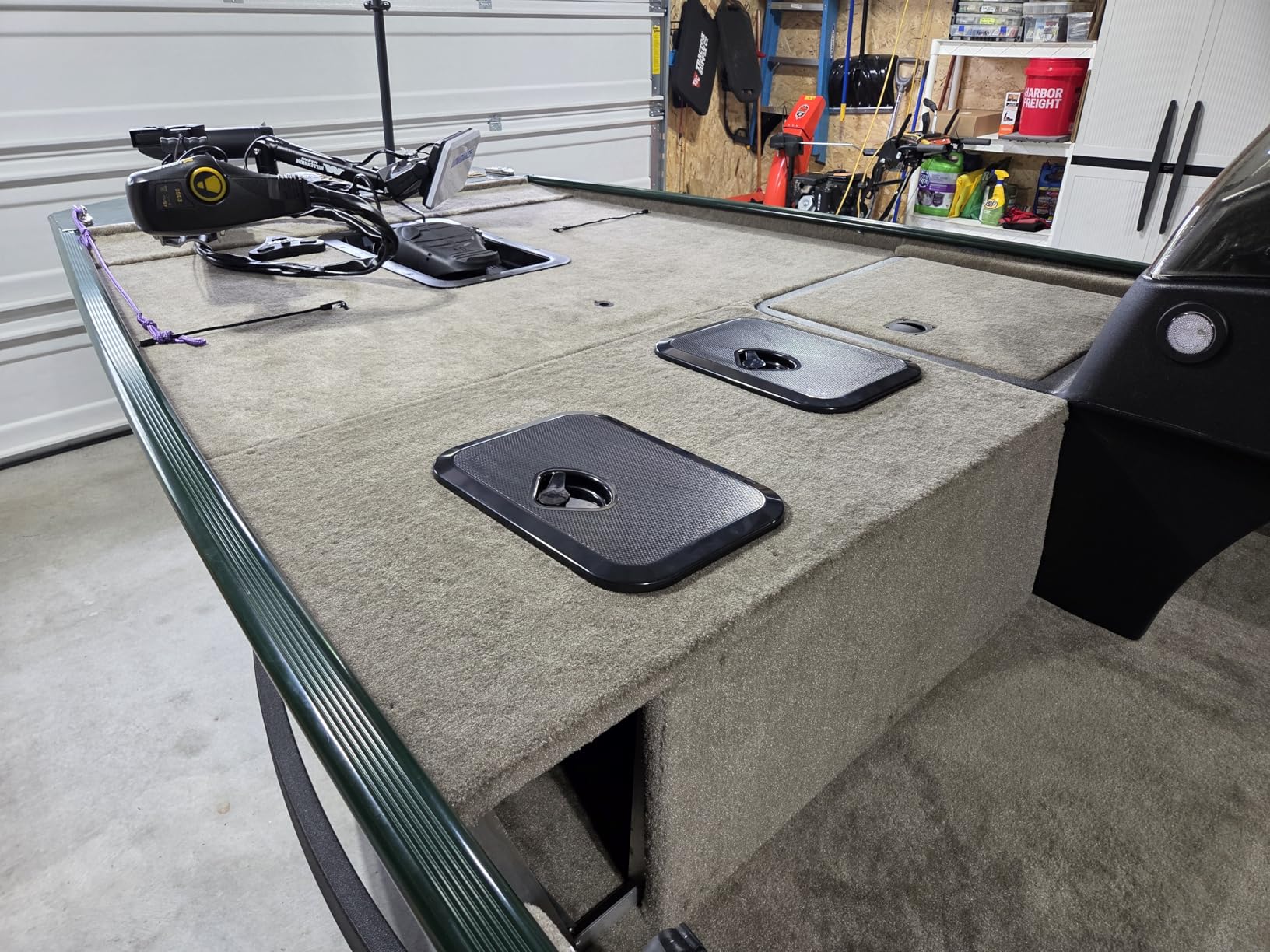 Marine Boat Hatch Deck Cover Lid, Marine Deck Access Hatch & Lid, Black Rectangle Boat Access Door for Bass/John/Fishing/Skiff/Sailboat/Yacht, Waterproof Cover Easy to Install customer photo 1