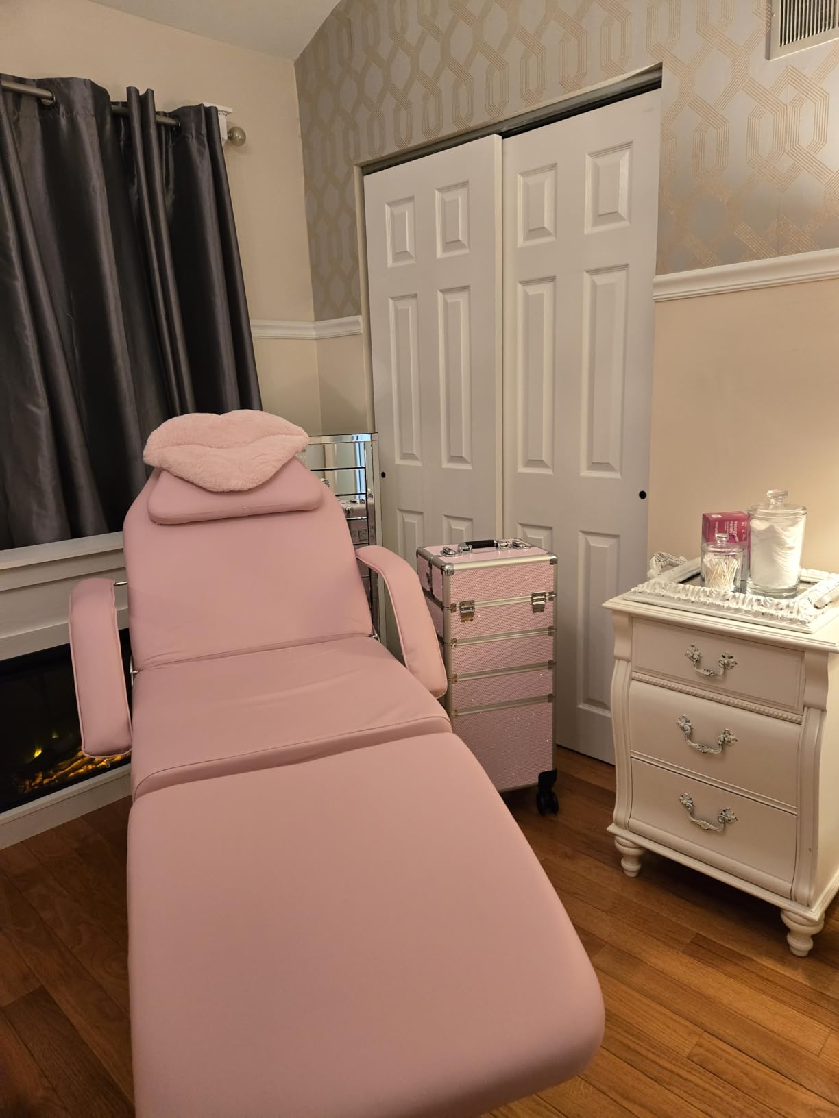 Portable Tattoo Chair, Adjustable Massage Facial Bed with Removable Headrest & Armrest, Foldable Spa Chair with Carry Bag, 73 Inch Esthetician Bed for Salon Beauty Barber Spa Tattoo (Black) customer photo 2