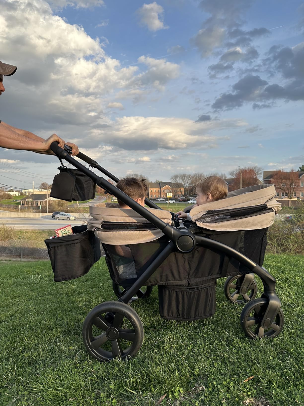 Graco Ready2Roll Stroller Wagon - All Terrain Baby Wagon Stroller for 2 Kids, Compact Foldable Wagon, Accepts Infant Car Seats customer photo 2