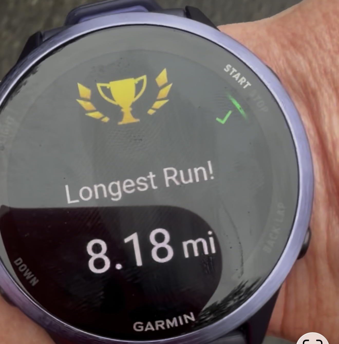 Garmin Forerunner 570, 42mm, Advanced GPS Running and Triathlon Smartwatch, AMOLED Display, Training and Recovery Features, Cloud Blue Aluminum with Translucent Whitestone Band customer photo 2