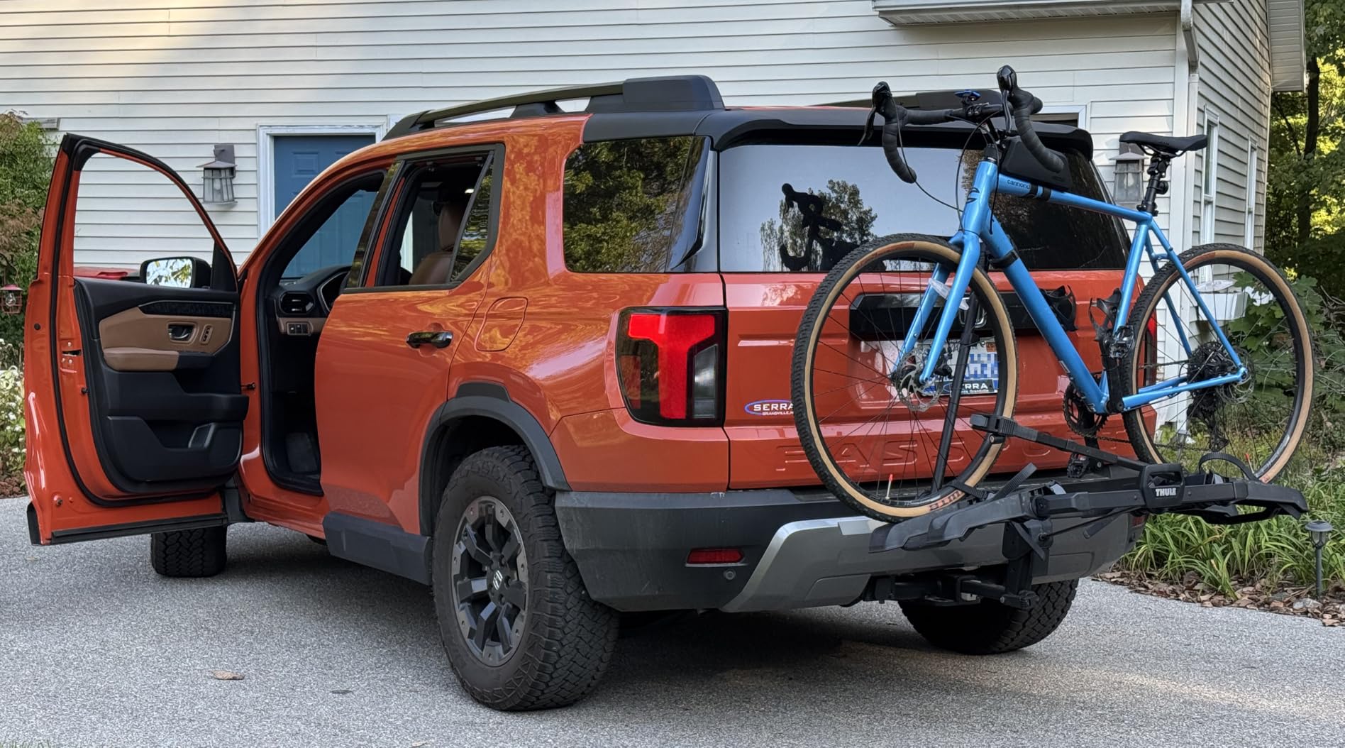 Thule Outpace 2 Bike Hitch Rack - Compact & Lightweight Platform Bike Rack - Foldable Design - Fits Most Bike Styles - 110lb Capacity - 2