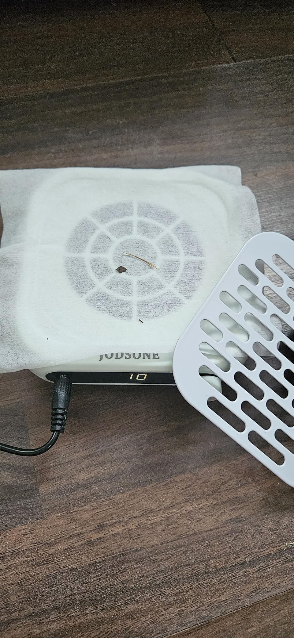 JODSONE Mini Nail Dust Collector PocketSized 6000RPM Powerful Suction Portable Nail Salon with 30 Filters Green customer photo 2
