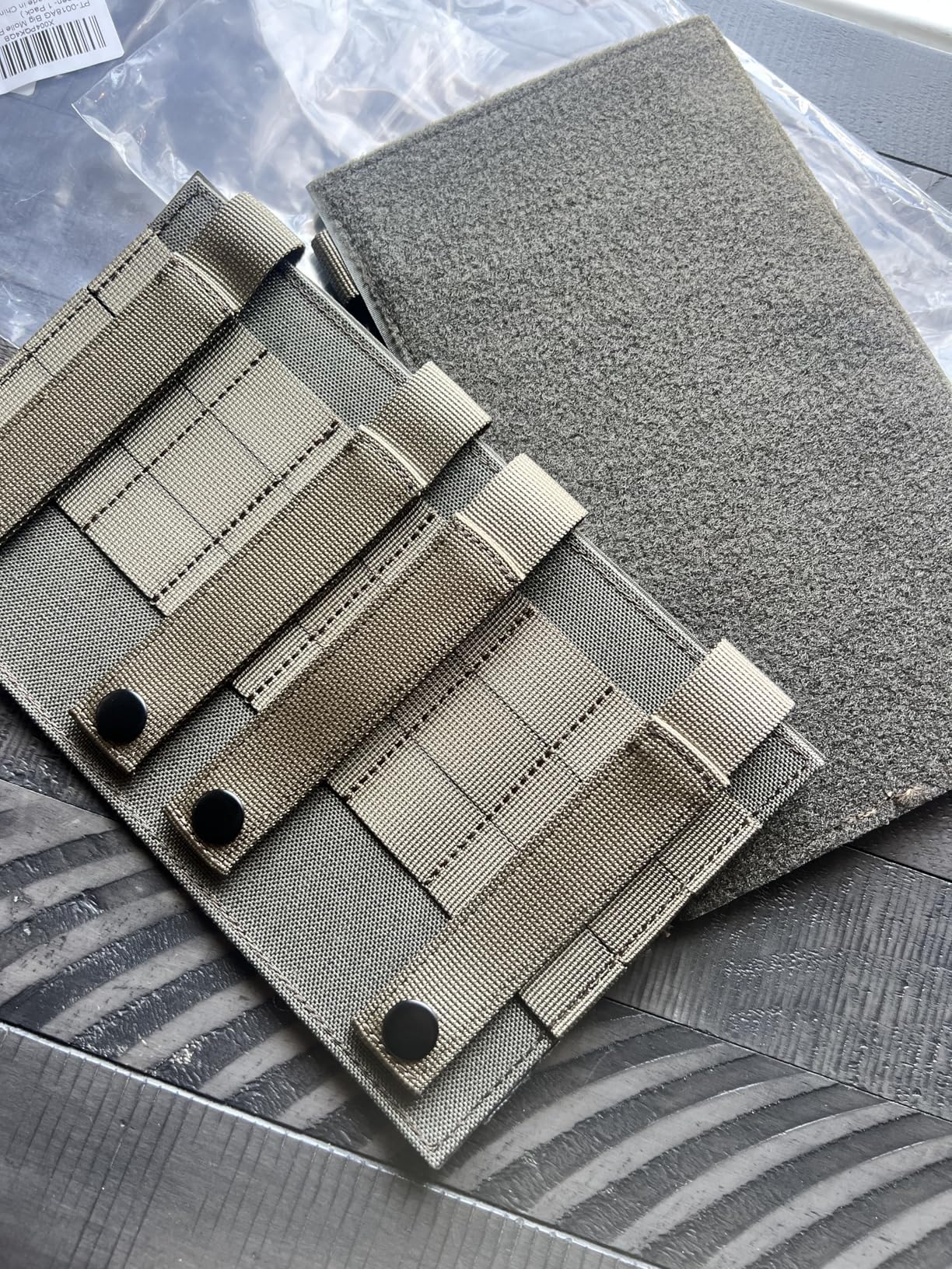 Molle Loop Panel Large, Mounting Placard Platform for Hook-Backing Pouch, Tactical Attachment for Patch Display Board Holder, Molle Backpack Accessories (10,2 x 5,9