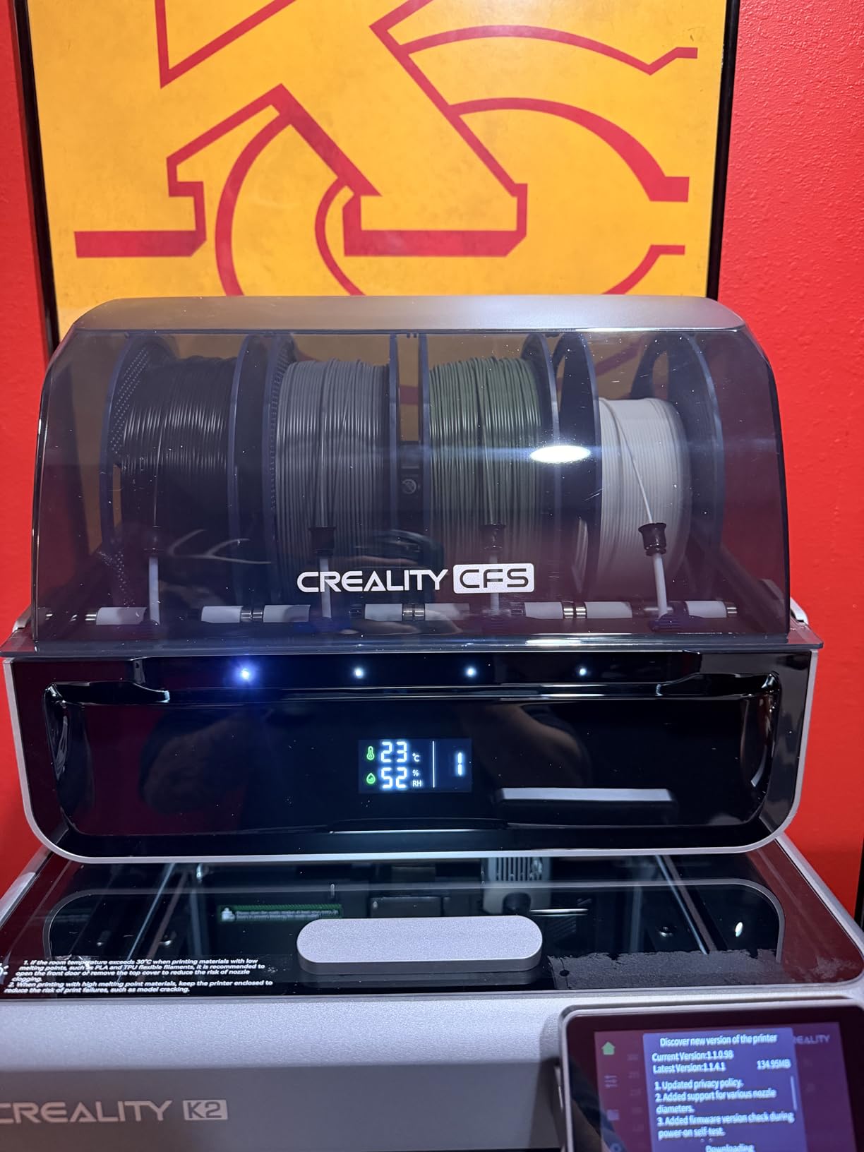 K2 Combo (A) 3D Printer, Multicolor Printing with CFS, 600mm/s Printing Speed, 95% Pre-Assemble, Smart AI Camera & Auto Leveling, Next-Gen Direct Drive Extruder, Build Volume 260x260x260mm customer photo 2