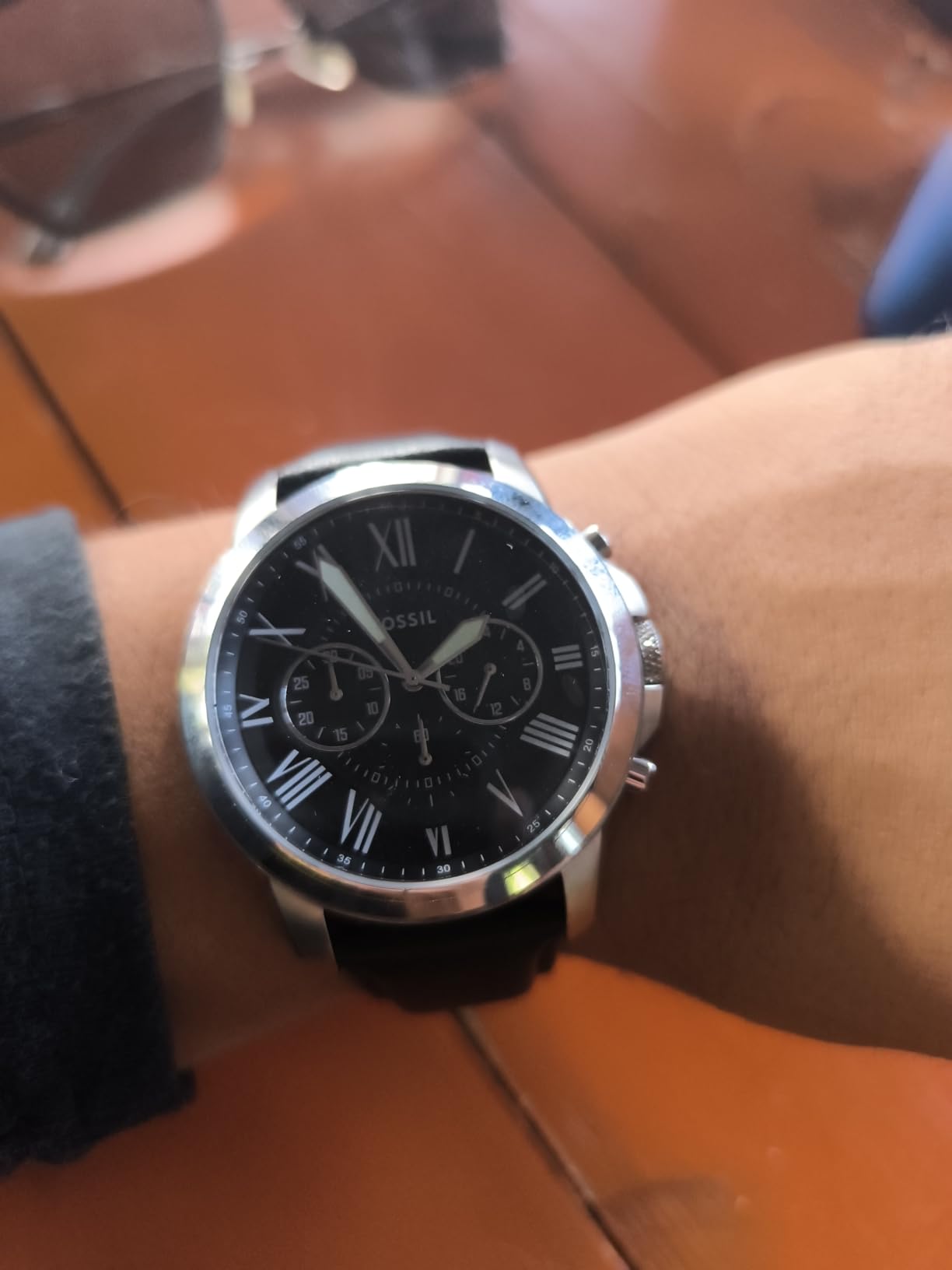 Fossil Men's Watch, Grant Quartz Stainless Steel Chronograph Watch for Men customer photo 1