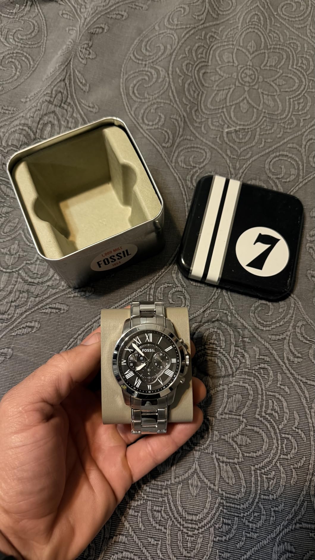 Fossil Men's Watch, Grant Quartz Stainless Steel Chronograph Watch for Men customer photo 2