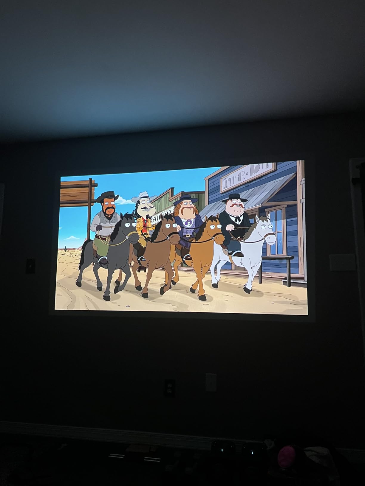 XGIMI Elfin Flip Plus Portable Projector, Google TV with Licensed Netflix, 500 ISO Lumens, 1080P Resolution Home Projector, Build-in Adjustable Stand, Lightweight and Compact Design, Screen Adaption customer photo 2