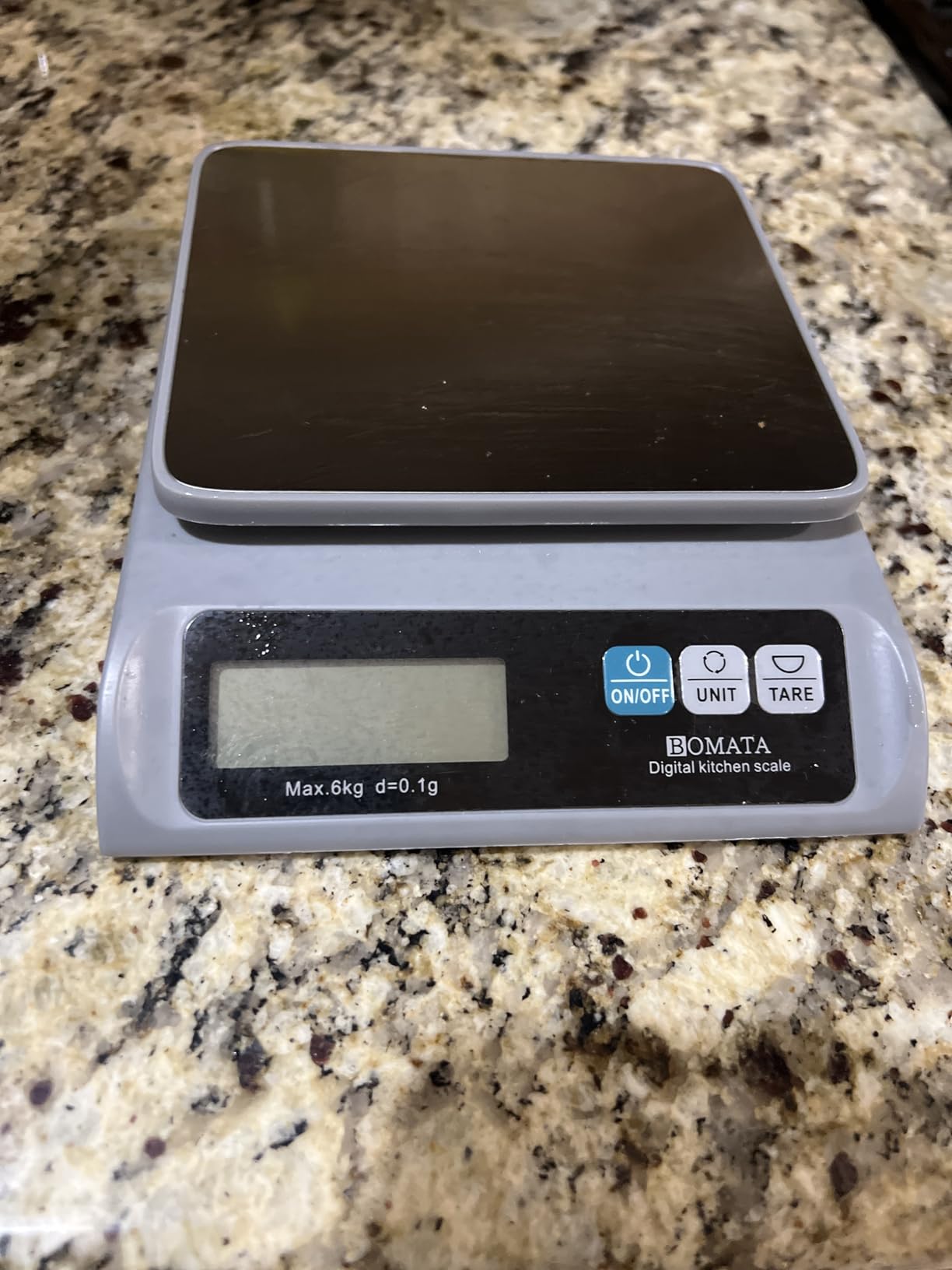BOMATA 0.1g/13lb Food Scale, Digital Kitchen Scale with Removable Stainless Steel Pan, Backlit LCD Display, for Cooking, Baking B621 Grey customer photo 1