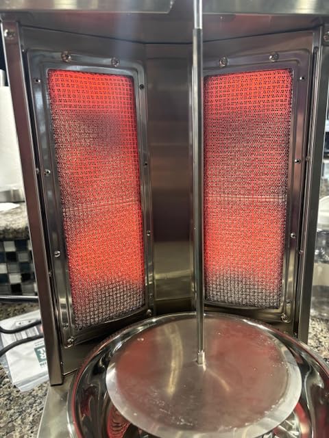 WantJoin Shawarma Grill Machine - Gas Vertical Rotisserie with 2 Burners and Drip Pan for Home Use, Stainless Steel Rotating Doner Kebab and Gyro Meat Oven Cooks up to 18 lbs customer photo 1