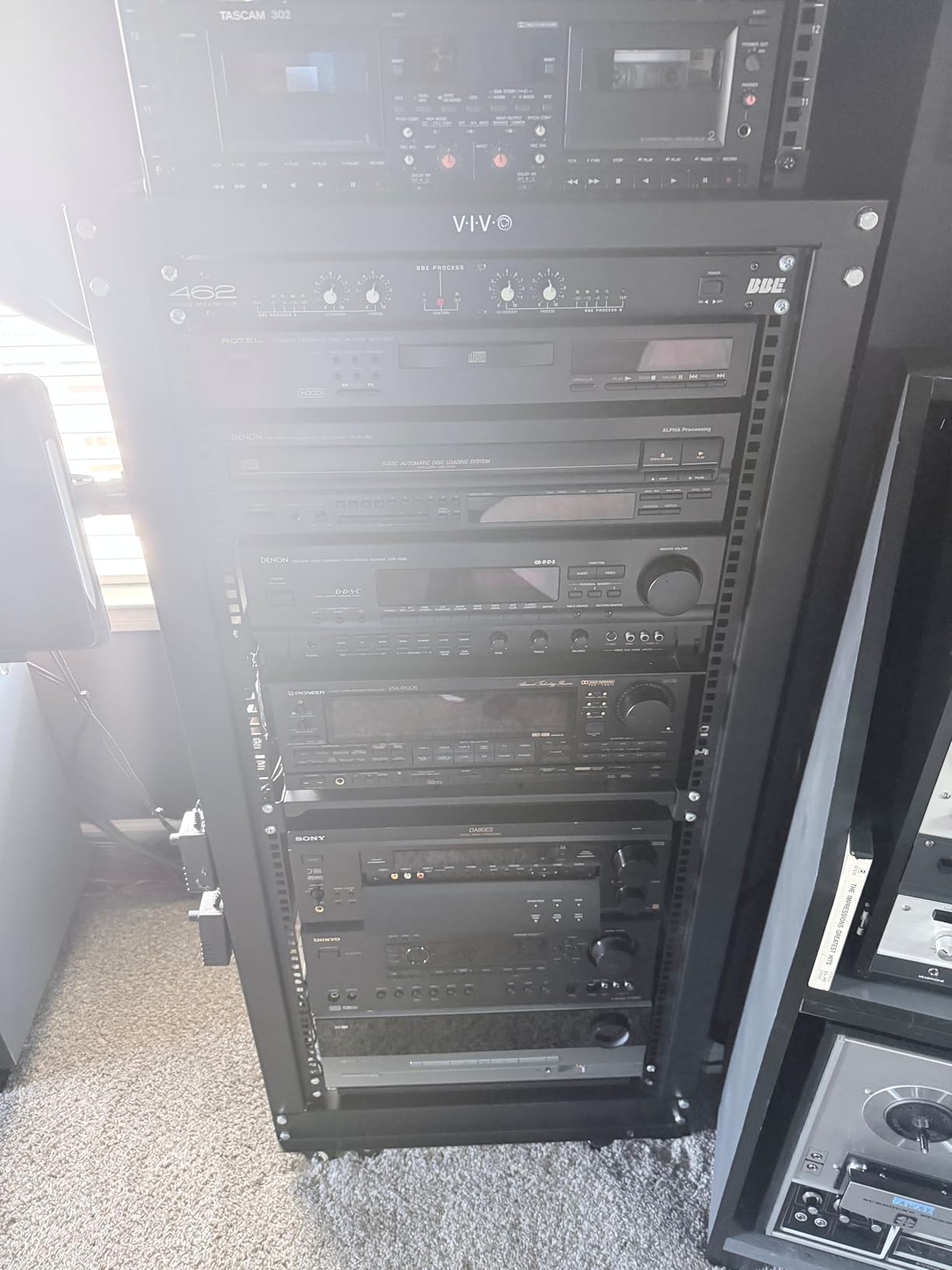 VIVO 42U Freestanding Server Rack, Mobile Open Frame 22 to 40 inch Adjustable Network Server Cart, Black, CART-SR42U customer photo 1