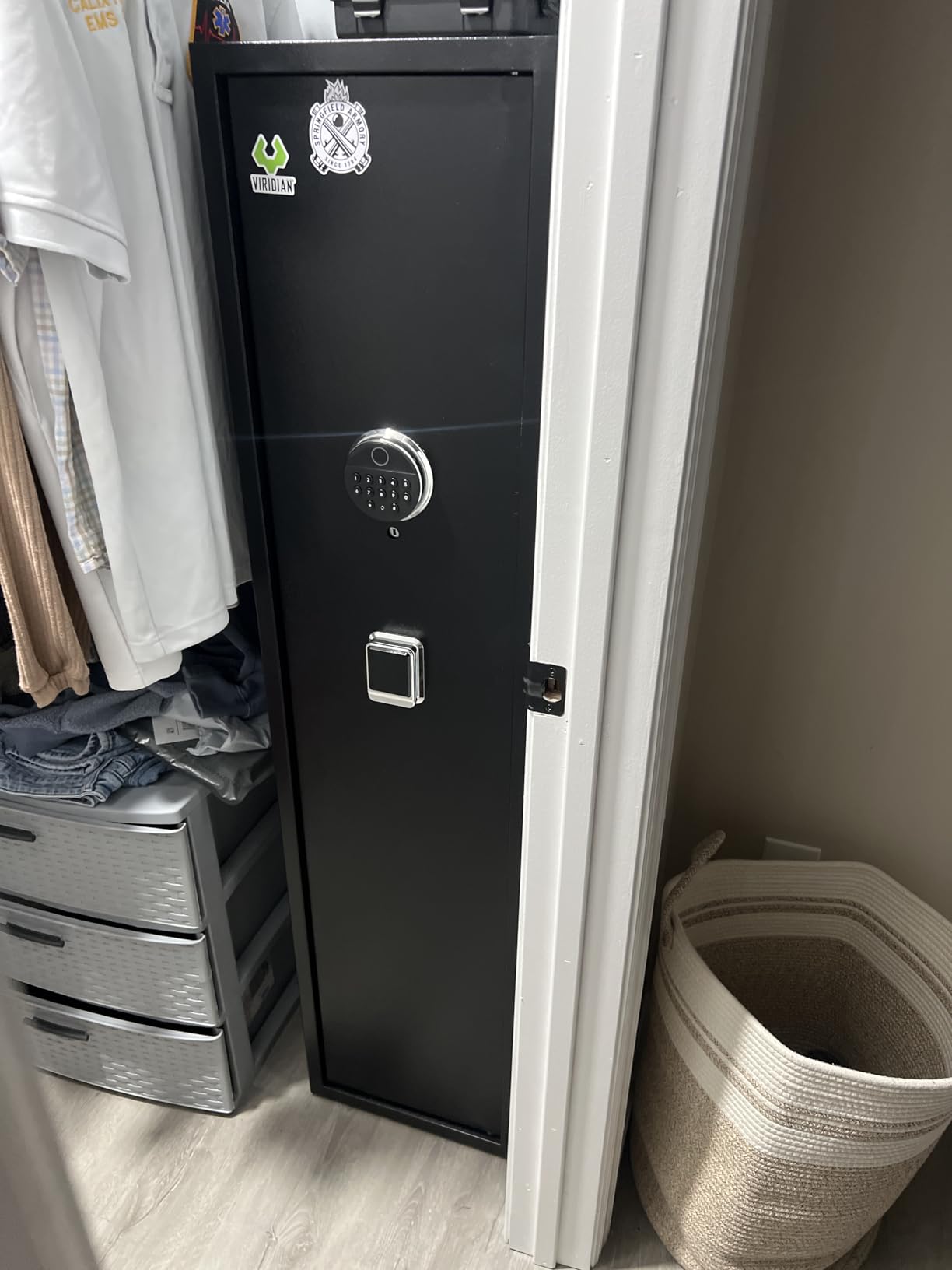 [No Assembly Required] Gun Safe for Rifles and Pistols, 10-12 Gun Cabinets for Rifles and Shotguns, Fast Biometric Fingerprint Long Gun Locker for Home & Hunting for Enthusiasts 57