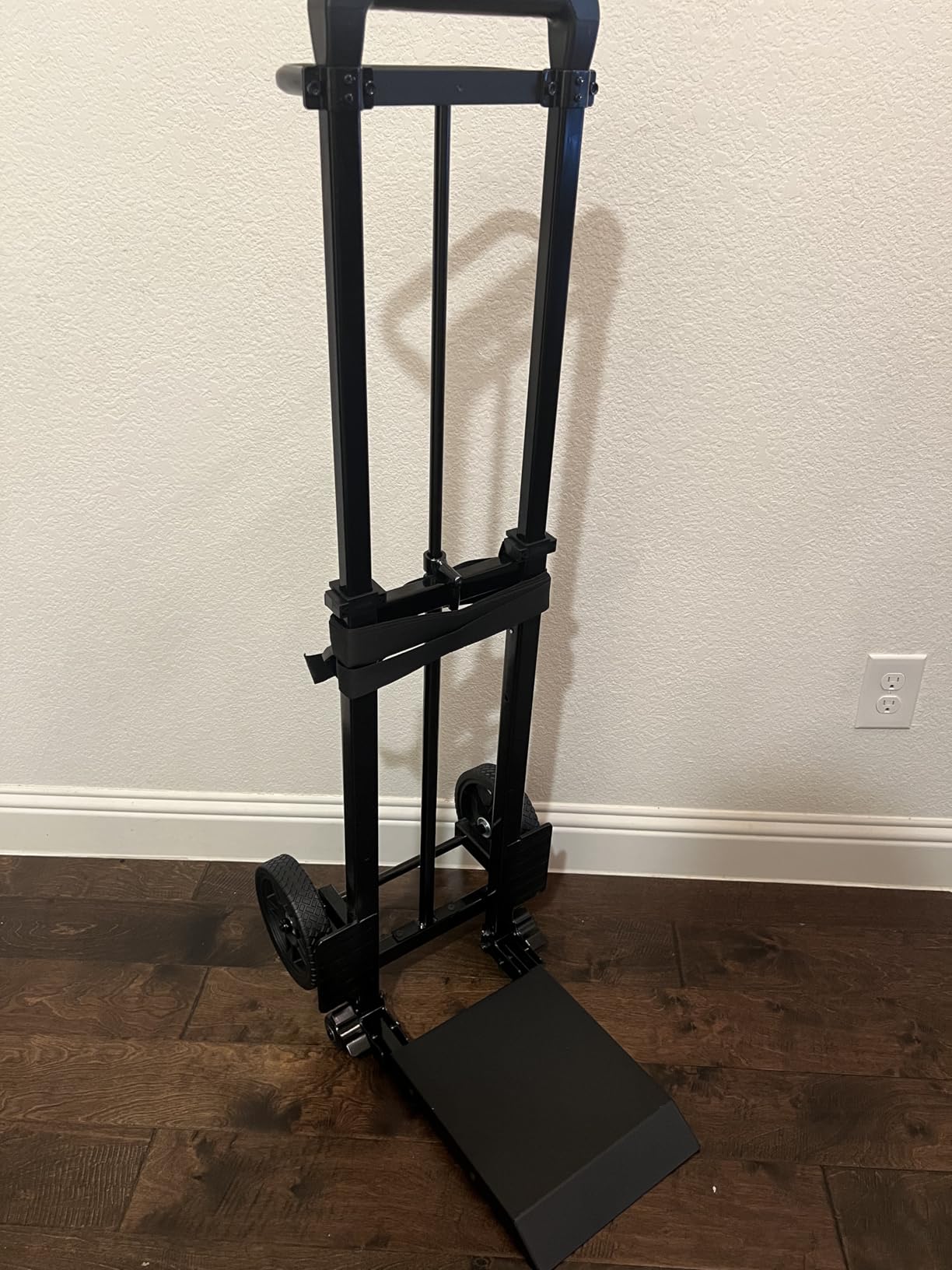 KEDSUM 55 Gallon Drum Dolly, Plant Dolly with Wheels, Heavy Duty Oil Drum Trolley with Adjustable Eagle Beak Fixation & Strap, Ideal for Oil Barrel & Plant Pots Use, Height 47.2 inch, Easy to Fold customer photo 2