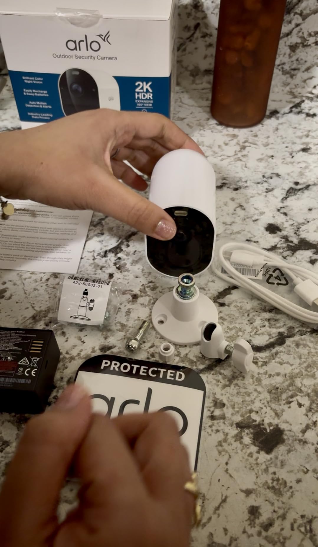 Arlo Pro Security Camera 2K HDR (6th Gen, 2025 Release) - Wireless Outdoor Camera, Rechargeable Removeable Battery, Event Captions, Emergency Response, 1-Month Trial of Secure Plan, 2 Cam, White customer photo 2