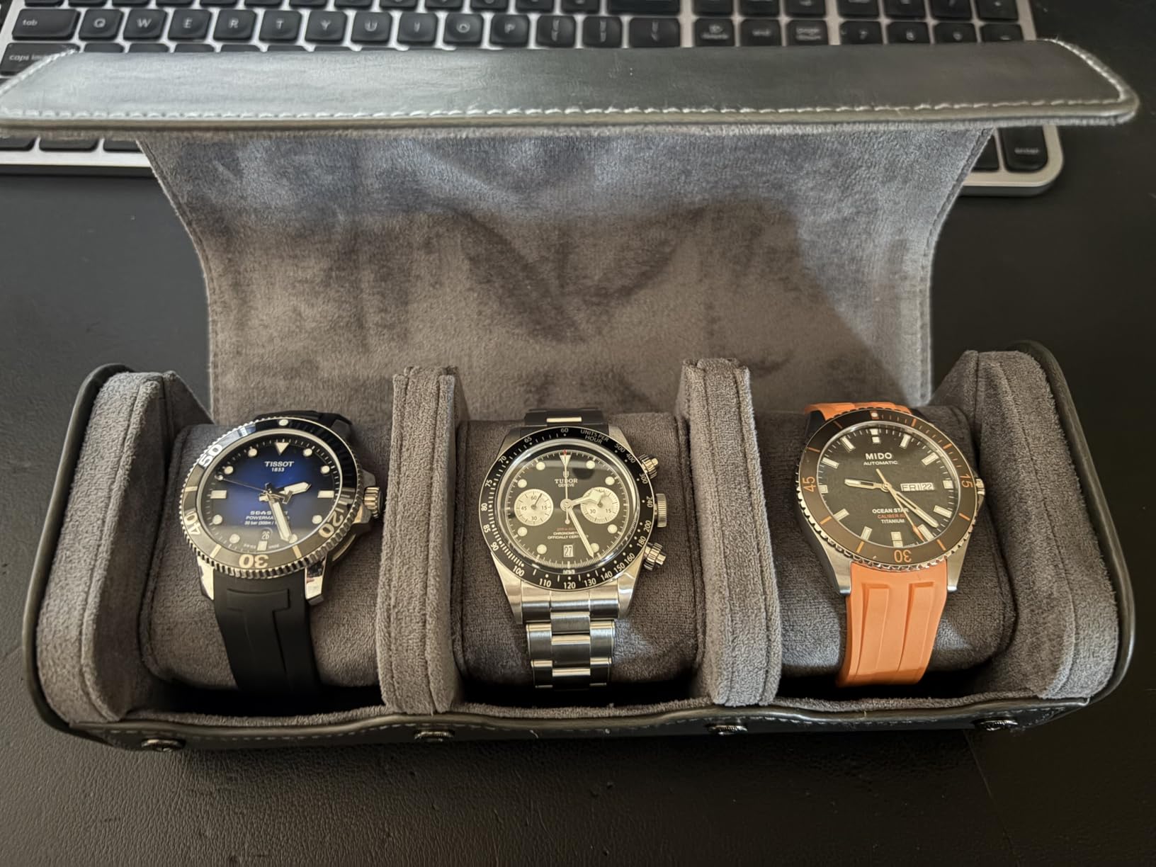 ProCase Watch Travel Case, 2 Slots PU Leather Watch Roll Box for Men, Portable Watch Holder Organizer, Gifts for Father Dad - Brown customer photo 1