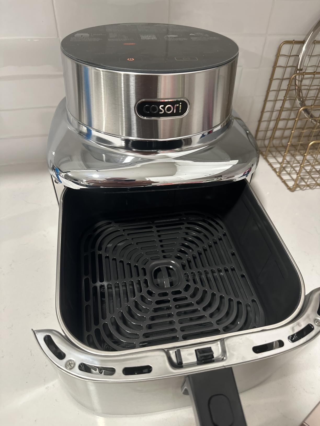 Cosori Iconic Stainless Steel 6.5 Qt Smart Air Fryer, PFAS-Free Ceramic Coating, Max 450°F, Consistent Cooking, Air Fry, Roast, Bake, Dry, Proof, Reheat, Dishwasher-Safe Basket, Chef-Crafted Recipes customer photo 2