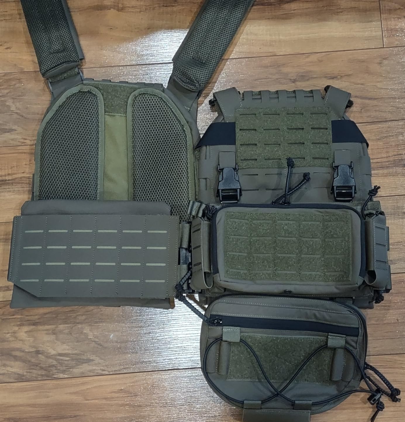 500D Quick Release Modular Plate Carrier Men Training Vest With Drop Pouch, Adjustable Training Vest For Outdoor customer photo 1