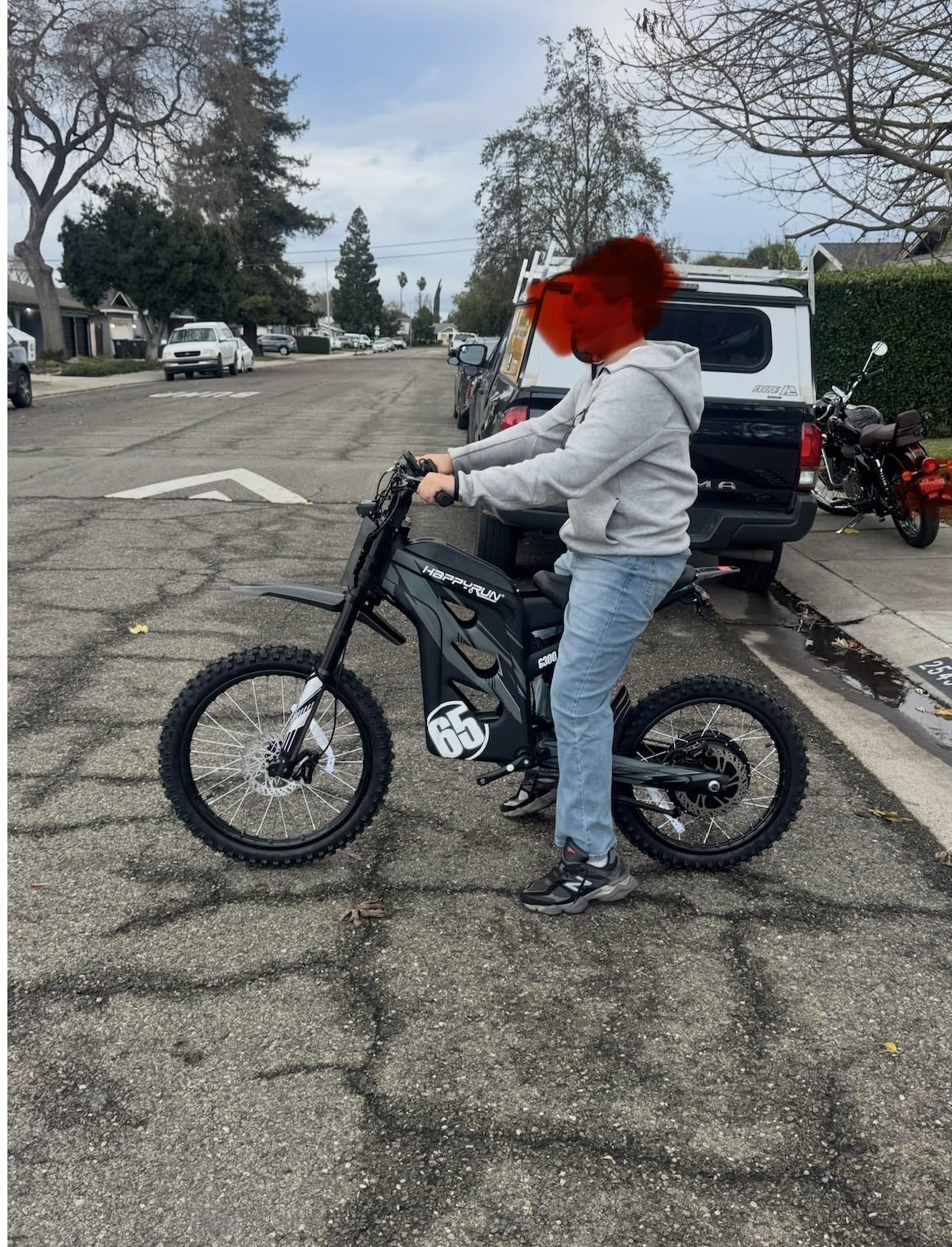 HAPPYRUN G300 Pro 6500W Peak Electric Dirt Bike 50 MPH Off-Road Motorcycle customer photo 2