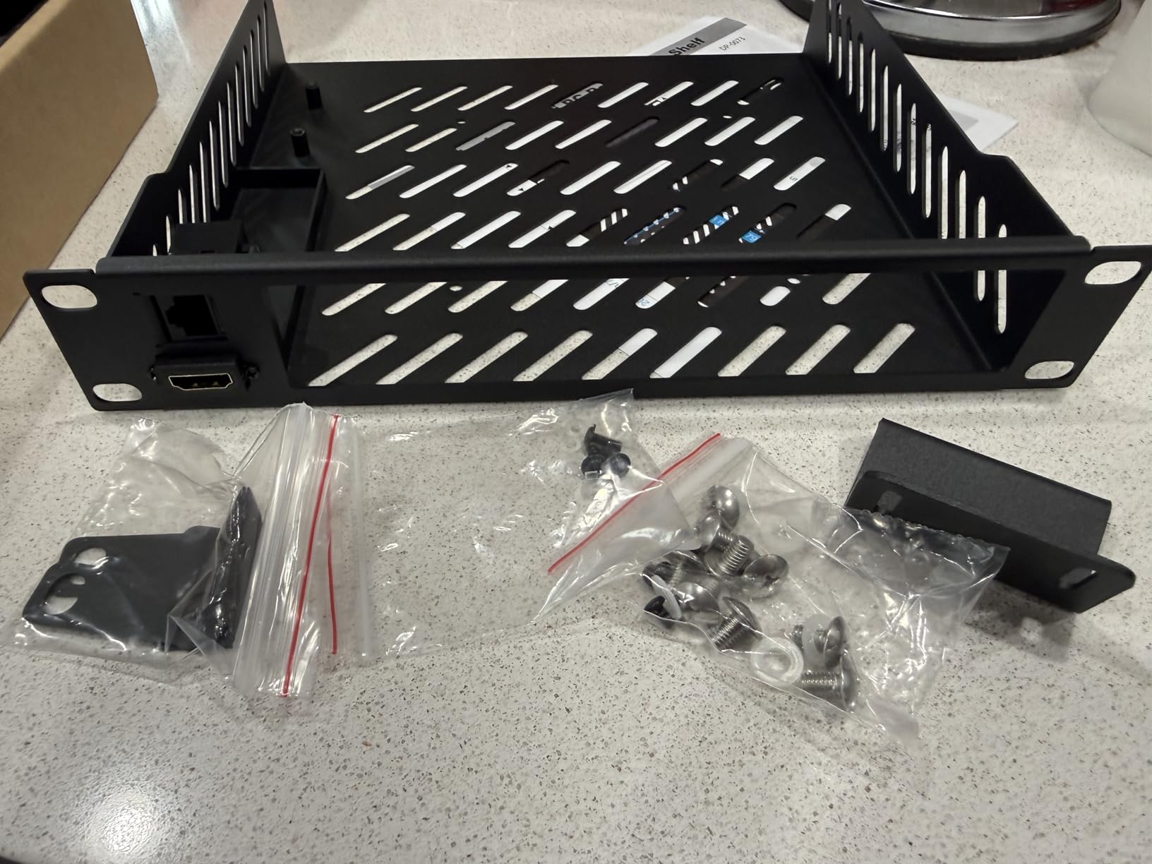GeeekPi 10inch 1U Mini PC Rack Mount Shelf with RJ45 CAT6 Port & HDMI Port for DeskPi RackMate T1/T0 customer photo 2