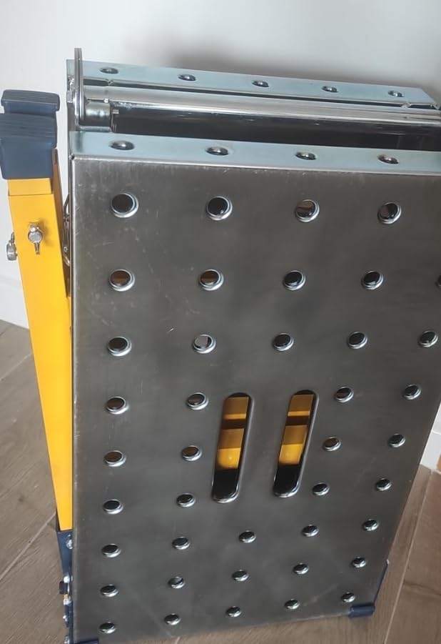 VKE Galvanized Steel Large Work Platform 1000 lbs, 47x14 inch, Adjustable Folding Portable, Height 23 to 35 inches customer photo 2