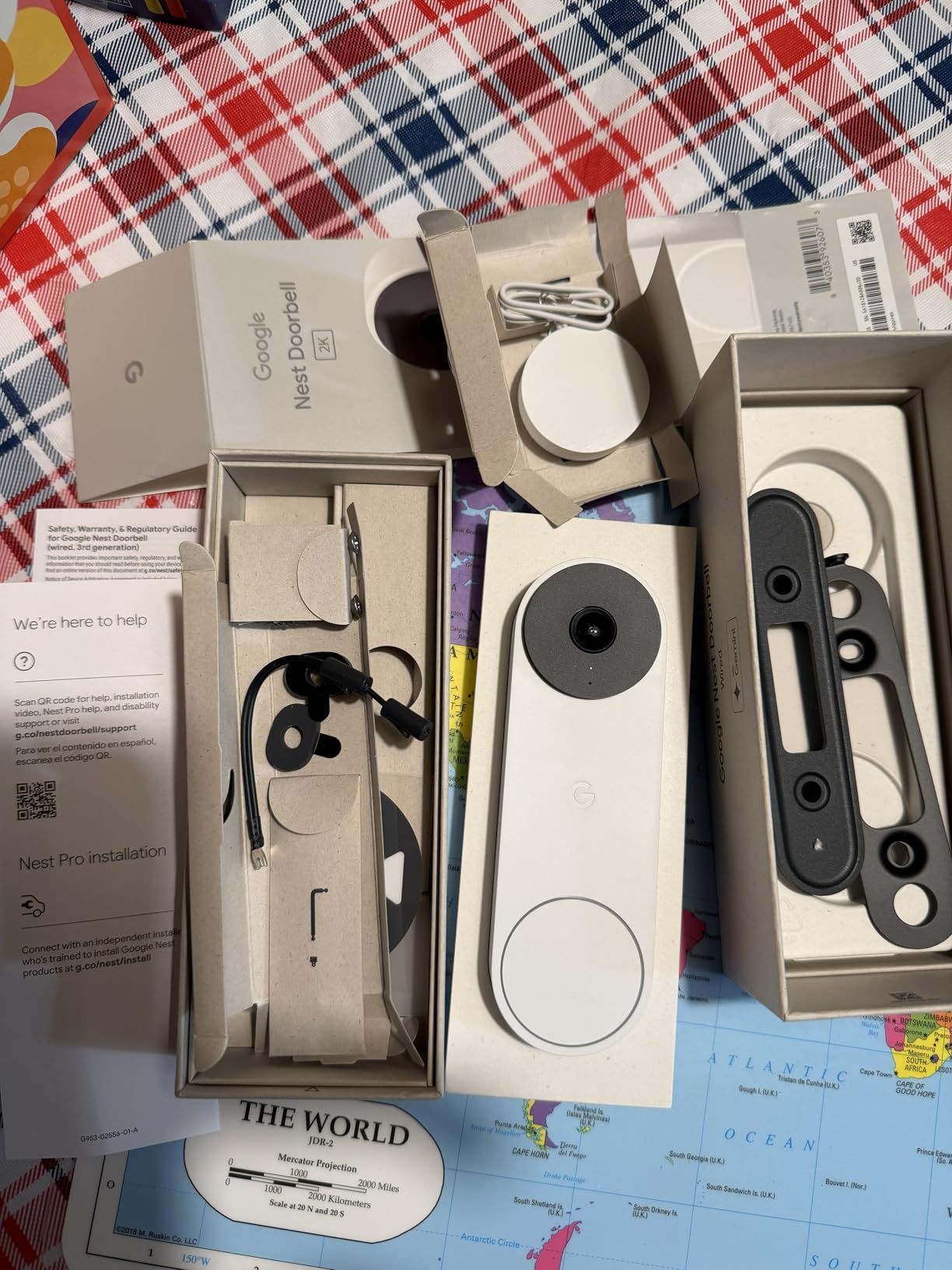 Nest Doorbell (Wired, 3rd Gen) - 2K Video and Gemini, Live View, Night Vision, 2-Way Audio - Works with Google Home - 2025 Model - Snow customer photo 1