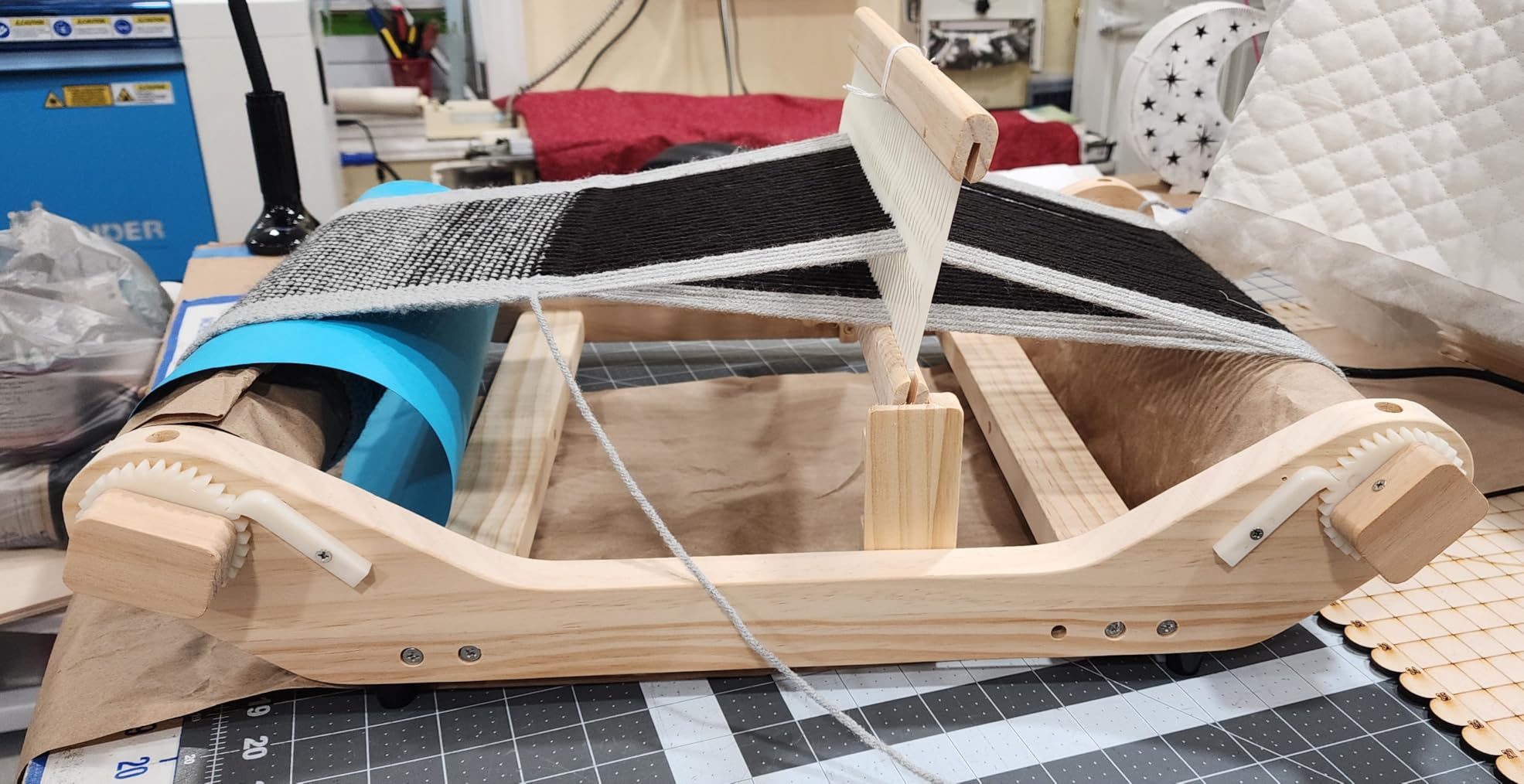 WILLOWDALE 16 Inches Rigid Heddle Loom with Stand, Weaving Loom Kit with Shed Stick, Wooden Multi-Craft Weaving Loom for Adults customer photo 1