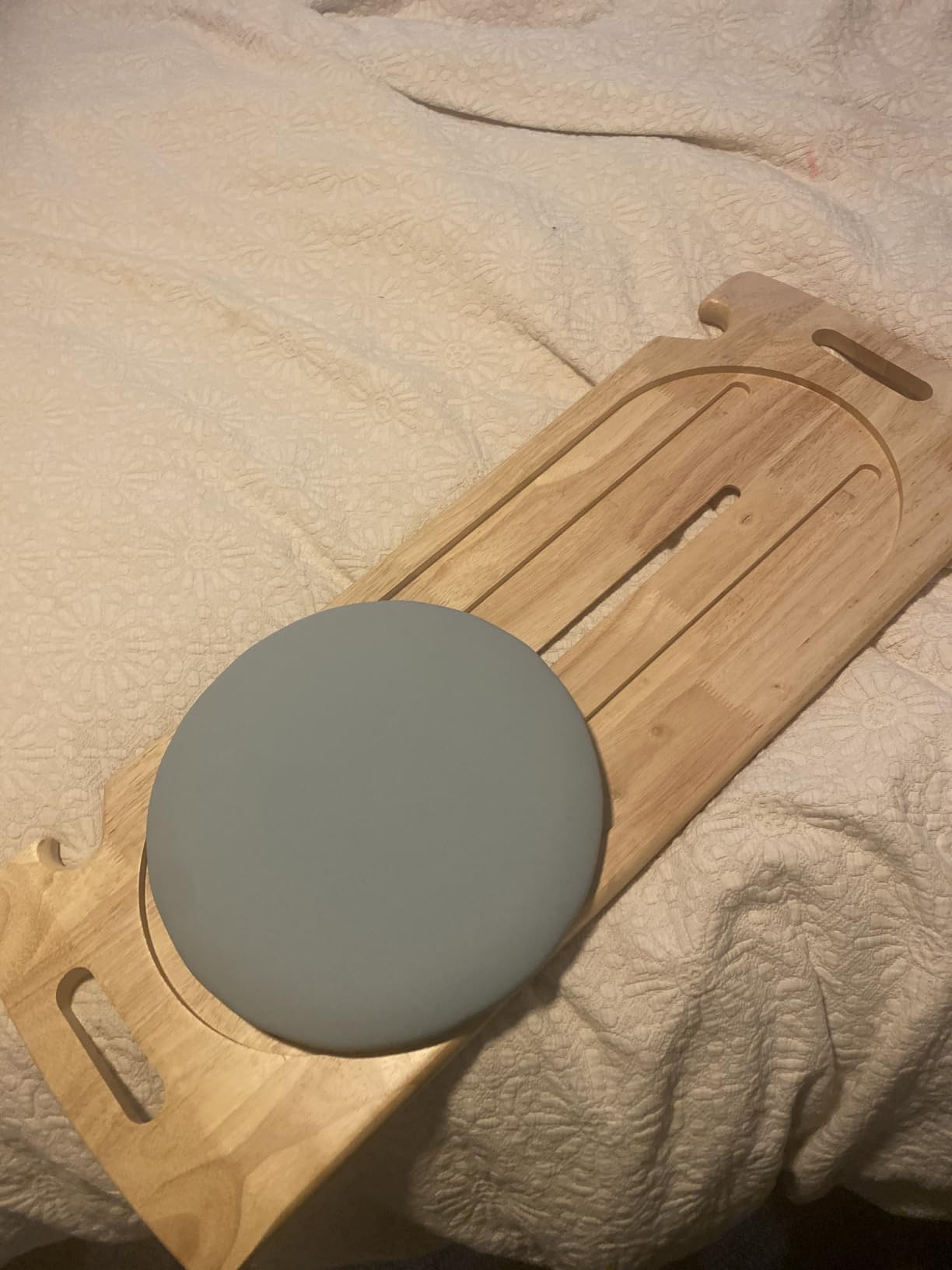 Slide Transfer Board with Track Pulley & 360° Turntable, Heavy-Duty Sliding Board, 500 lb Capacity, Wooden Transfer Aid for Seniors & Disabled, Bed, Wheelchair, Car & Toilet, 31.5 x 11 x 1 in customer photo 1
