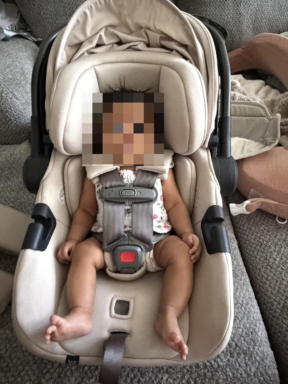 Maxi-Cosi Aria V2 Lightweight Infant Car Seat - Load Leg + Anti-Rebound Panel - Callum (Stone Blue) customer photo 1