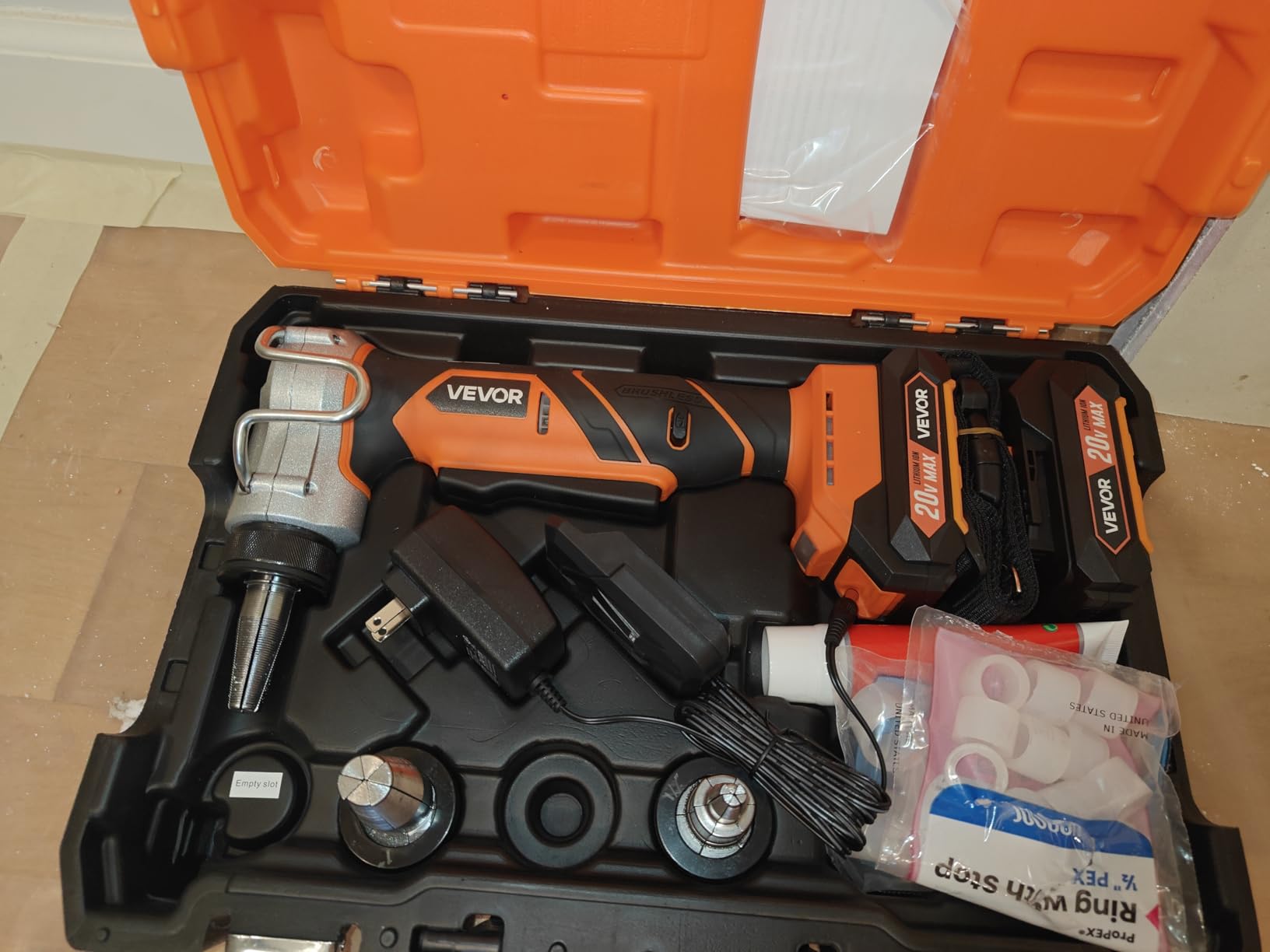 VEVOR Cordless Tube Expander, 20V Max Electric Tubing Expansion Tool for 1/2