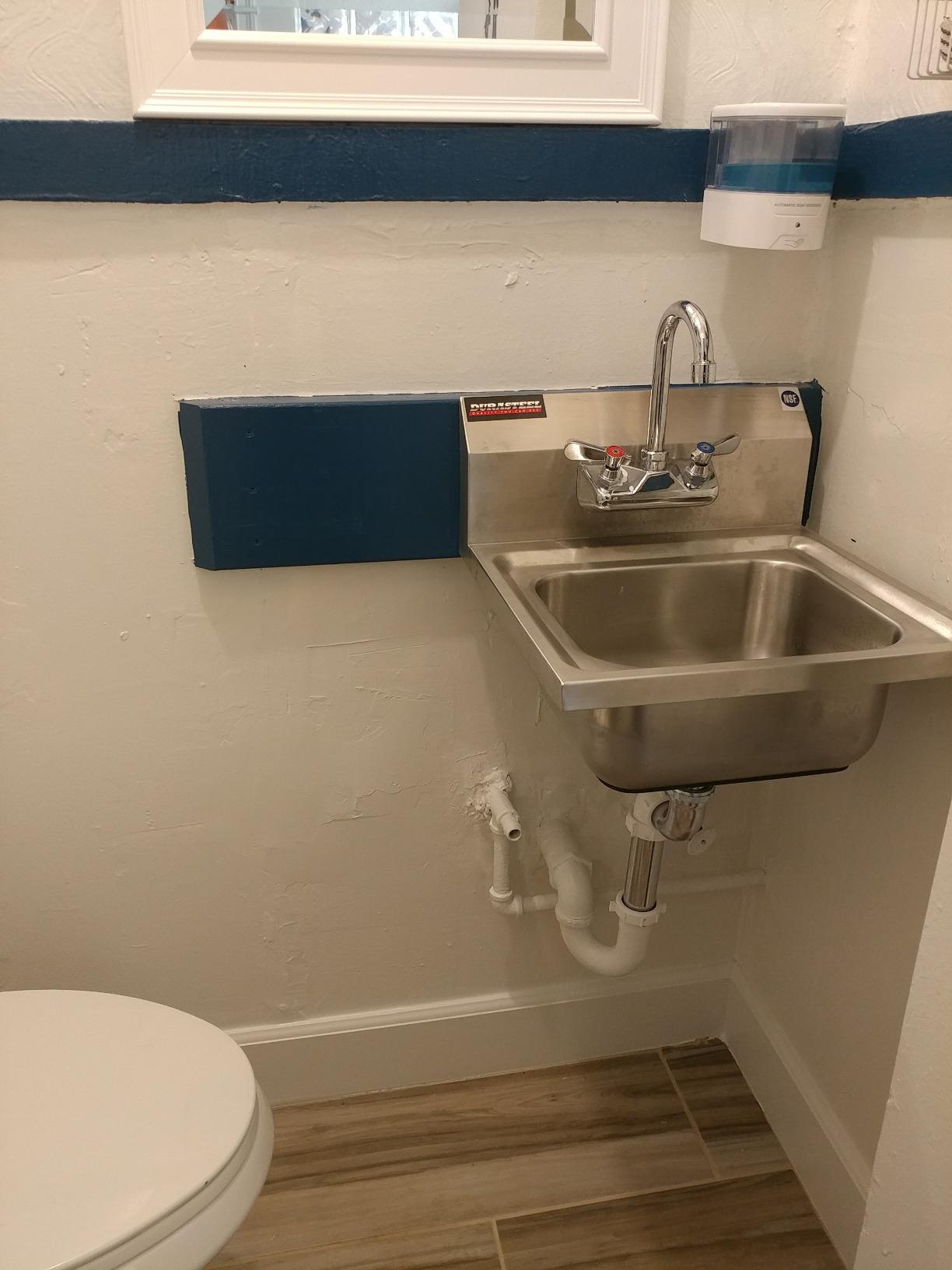 DuraSteel Commercial Hand Wash Sink - NSF Commercial Hand Sink Faucet Included 12x10 Basin - Restaurant Wall Mount Stainless Steel Kitchen Handwashing Sinks Station - Mounted Handwash Sinks, Washing customer photo 2