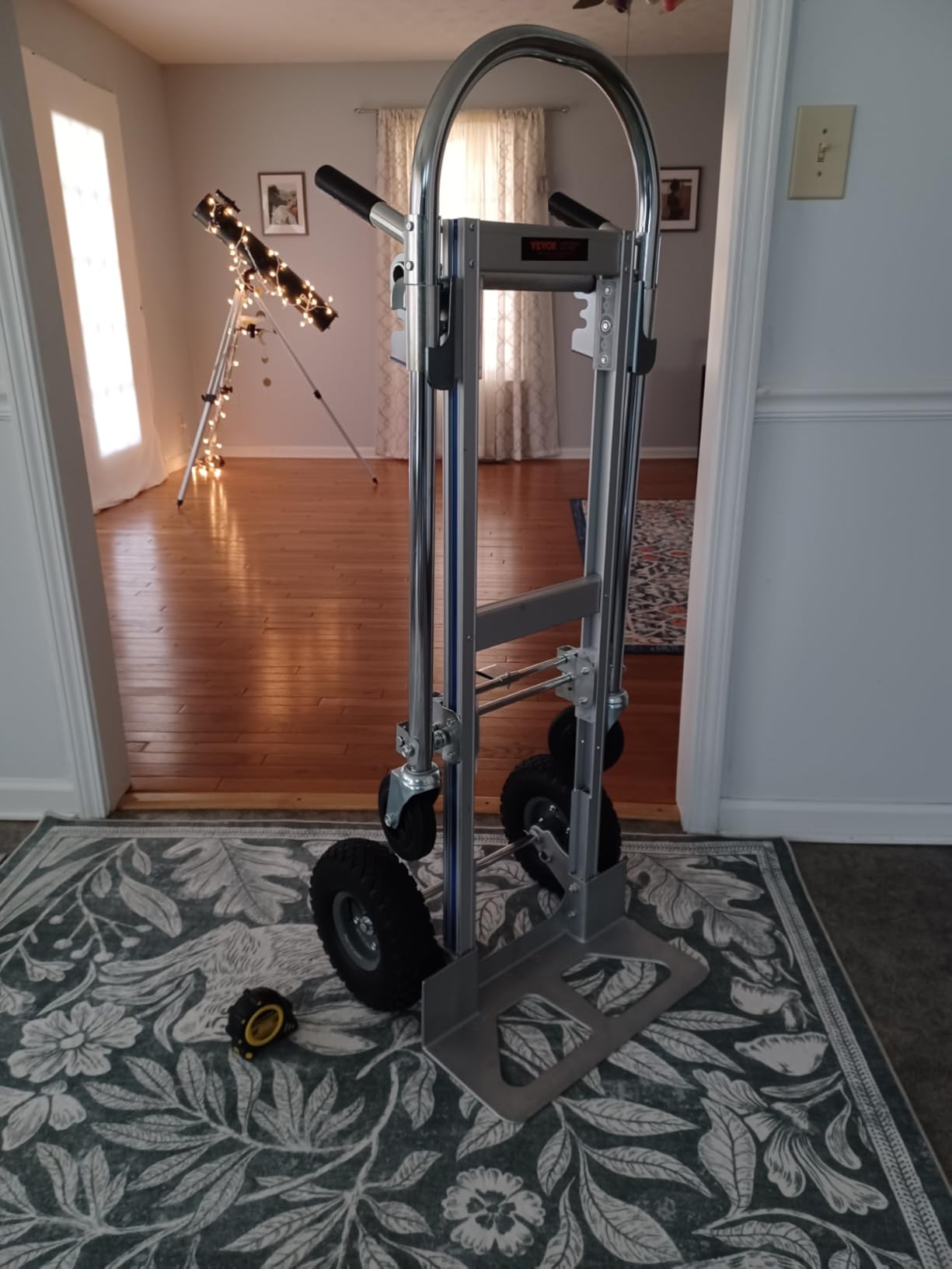 VEVOR 4 in 1 Hand Truck, 1000 lbs Load Capacity for 4-Wheel Mode, Convertible Hand Truck Dolly with Non-Slip Handle & Wheels, Aluminum Alloy Portable Trolley Dolly for Moving Home, Office, Warehouse customer photo 1