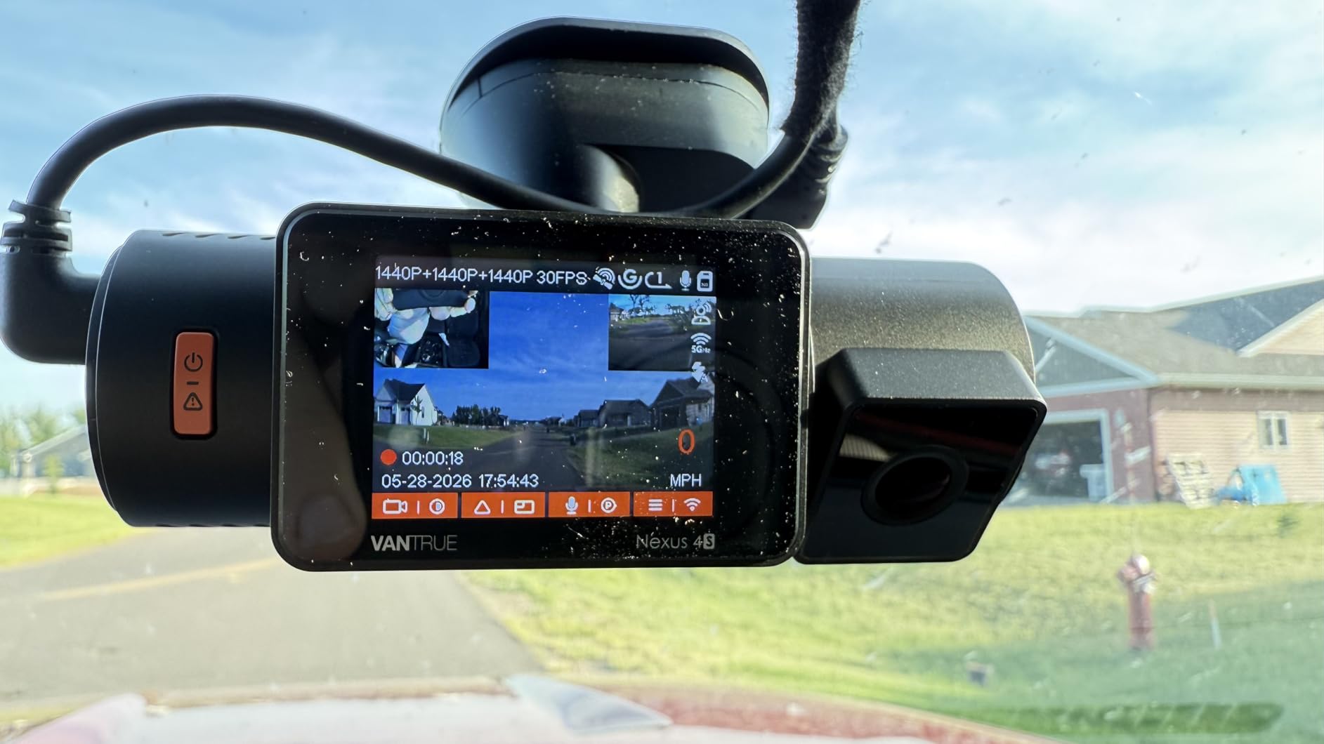 Vantrue New N4S 3 Channel Dash Cam, STARVIS 2 Night Vision, Front Rear Inside Dashcam for Cars, Front and Rear Dual Channel, PlatePix™ Tech, Parking Mode, Wi-Fi, GPS, 2