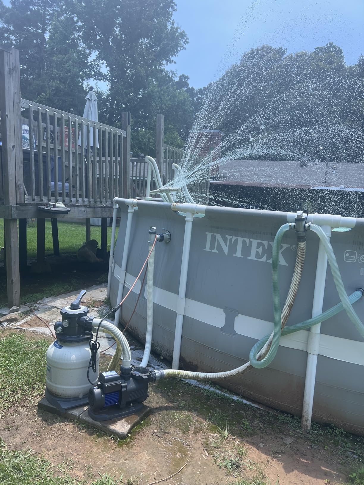 AQUASTRONG Sand Filter Pump for Above Ground Pool with Timer, 1/2 HP Pool Pumps Above Ground 2500 GPH for Pools up to 9000GAL, 12in Pool Sand Filter with 6-Way Valve, Improved Circulation & Filtration customer photo 1