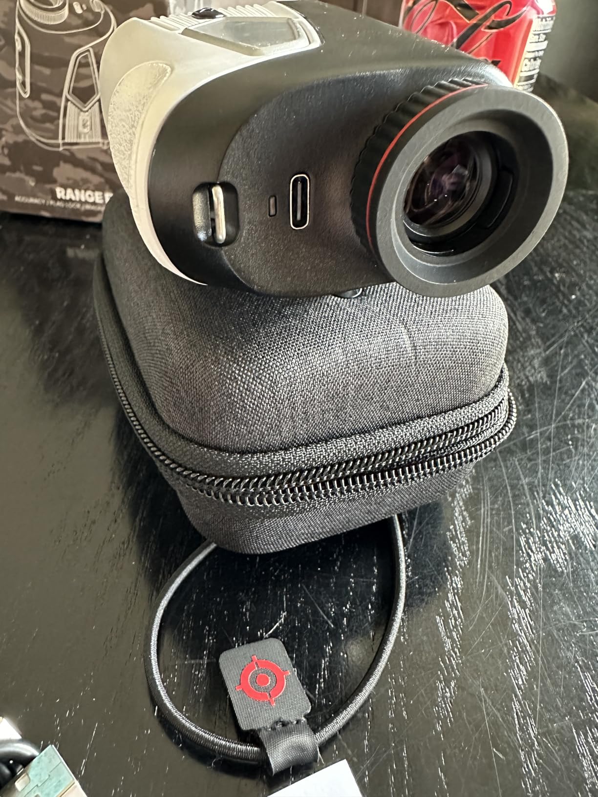 Upgraded 0.5 Second Easily Lock on a Pin Golf Rangefinder with Slope 2X HD Bright LCD, 1500 Yards Range Finder for Golf/Hunting, 7X Magnification with Flag Pole Locking Vibration, Golf Gifts Pcs customer photo 1
