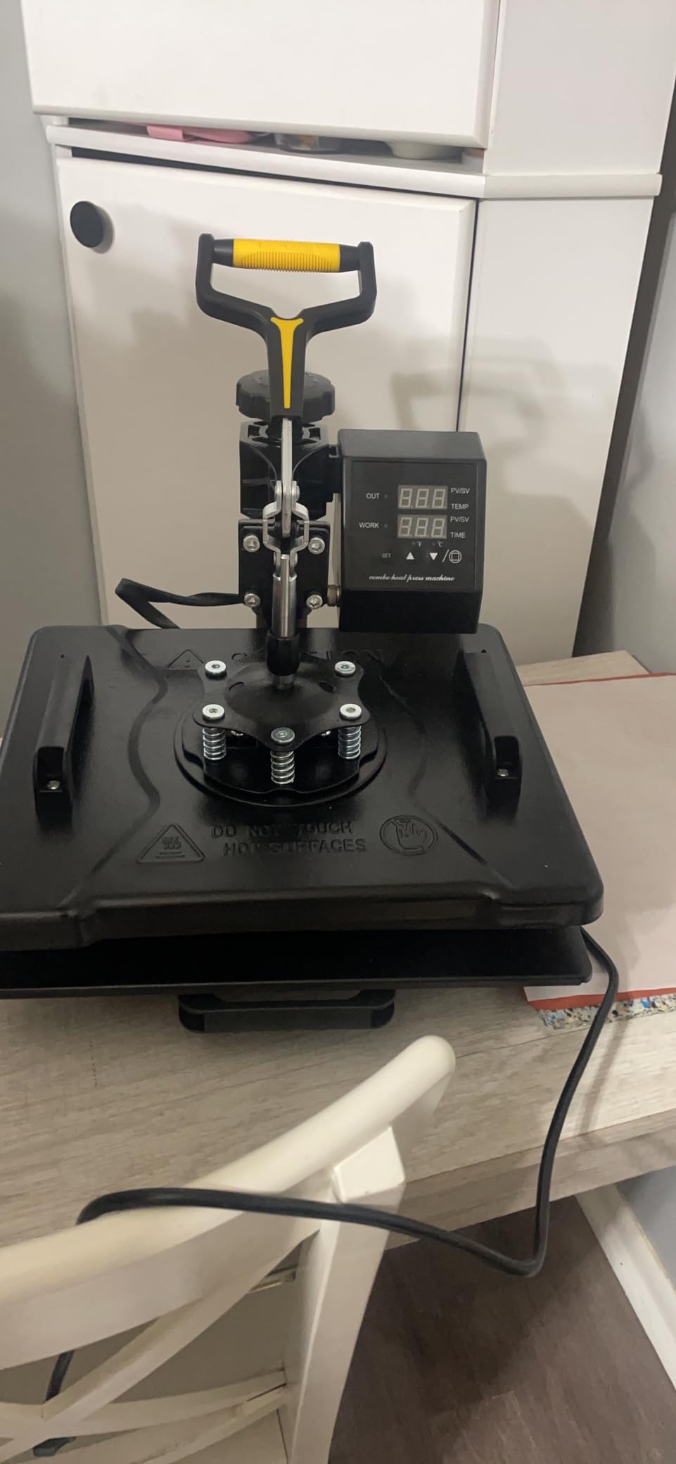 Slendor 8 in 1 Heat Press Machine 15x15 inch 360-Degree Swing Away Digital T Shirt Pressing Machine Multifunction Heat Transfer Sublimation Combo for T Shirts Mugs Hat Plate Cap, Green customer photo 2